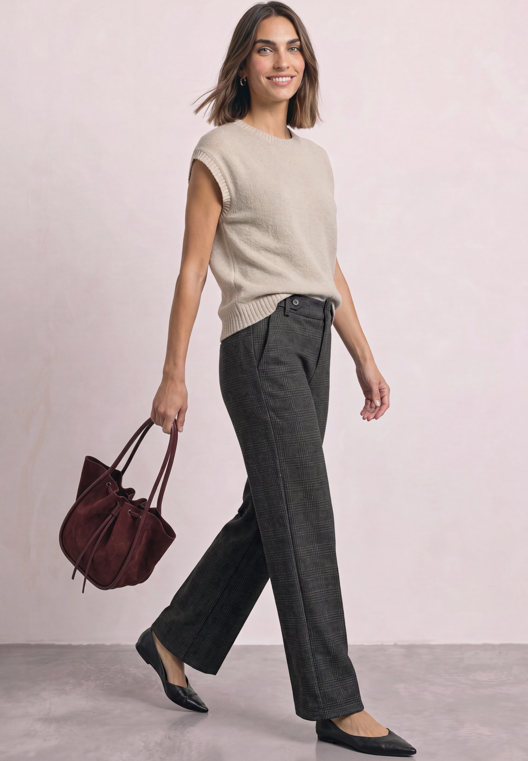 STREET ONE Stoffhose »Style Emee«  mit Karomuster