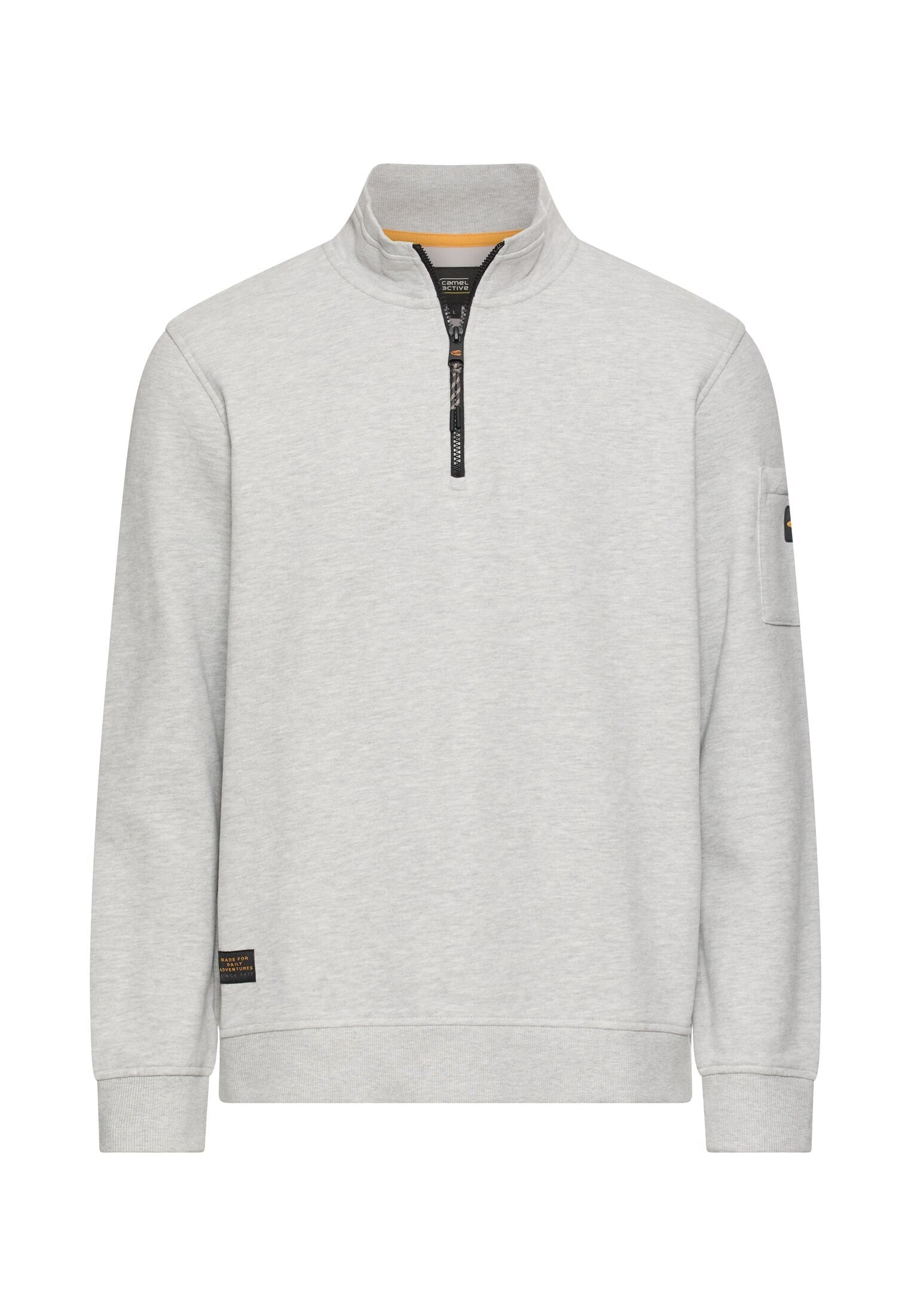 camel active Sweater , Sweat-Troyer mit Logo-Badges und Viskose
