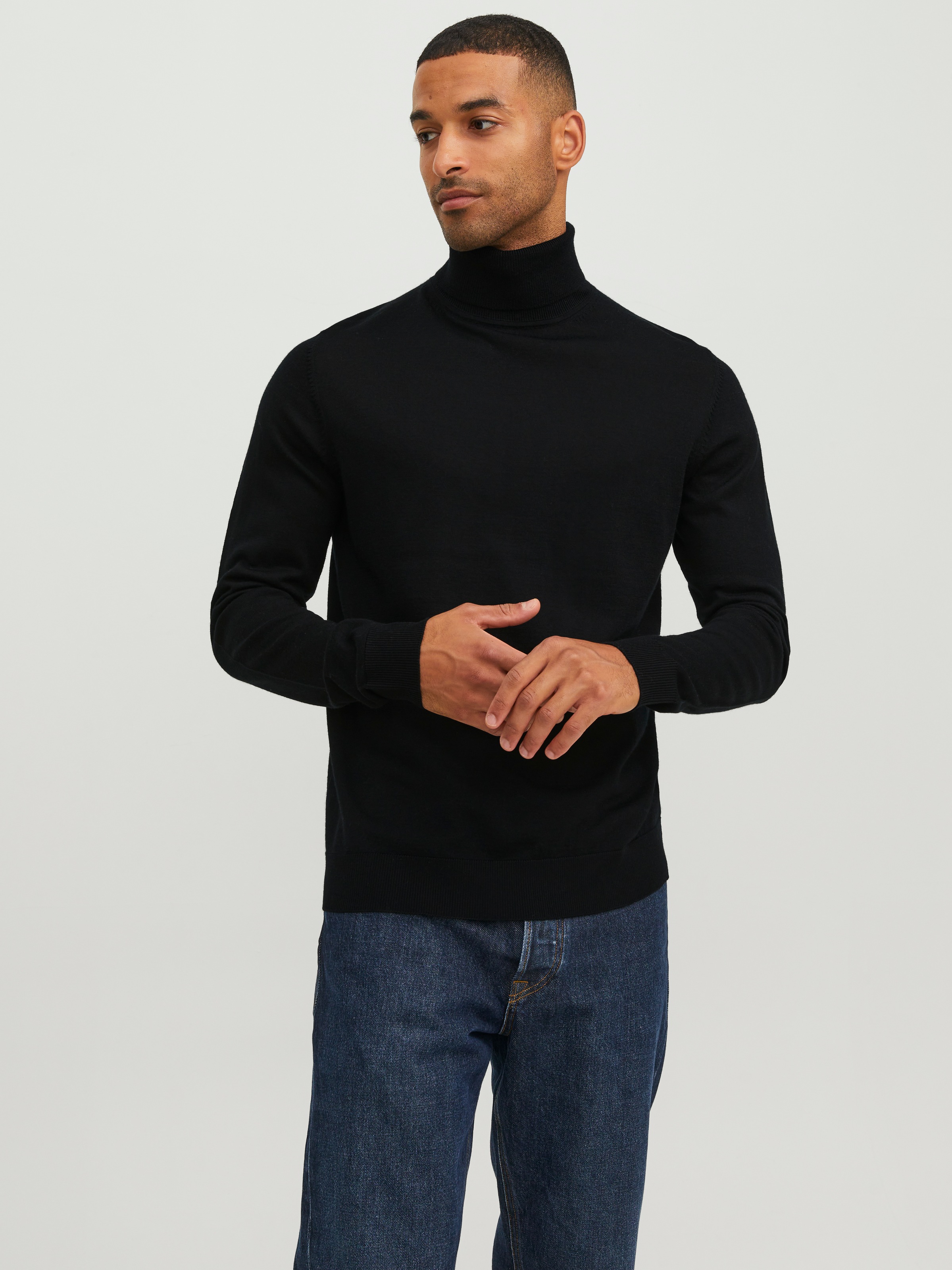 Jack & Jones Rollkragenpullover »JPRBLAMERINO KNIT ROLL NECK« Wolle, regular fit
