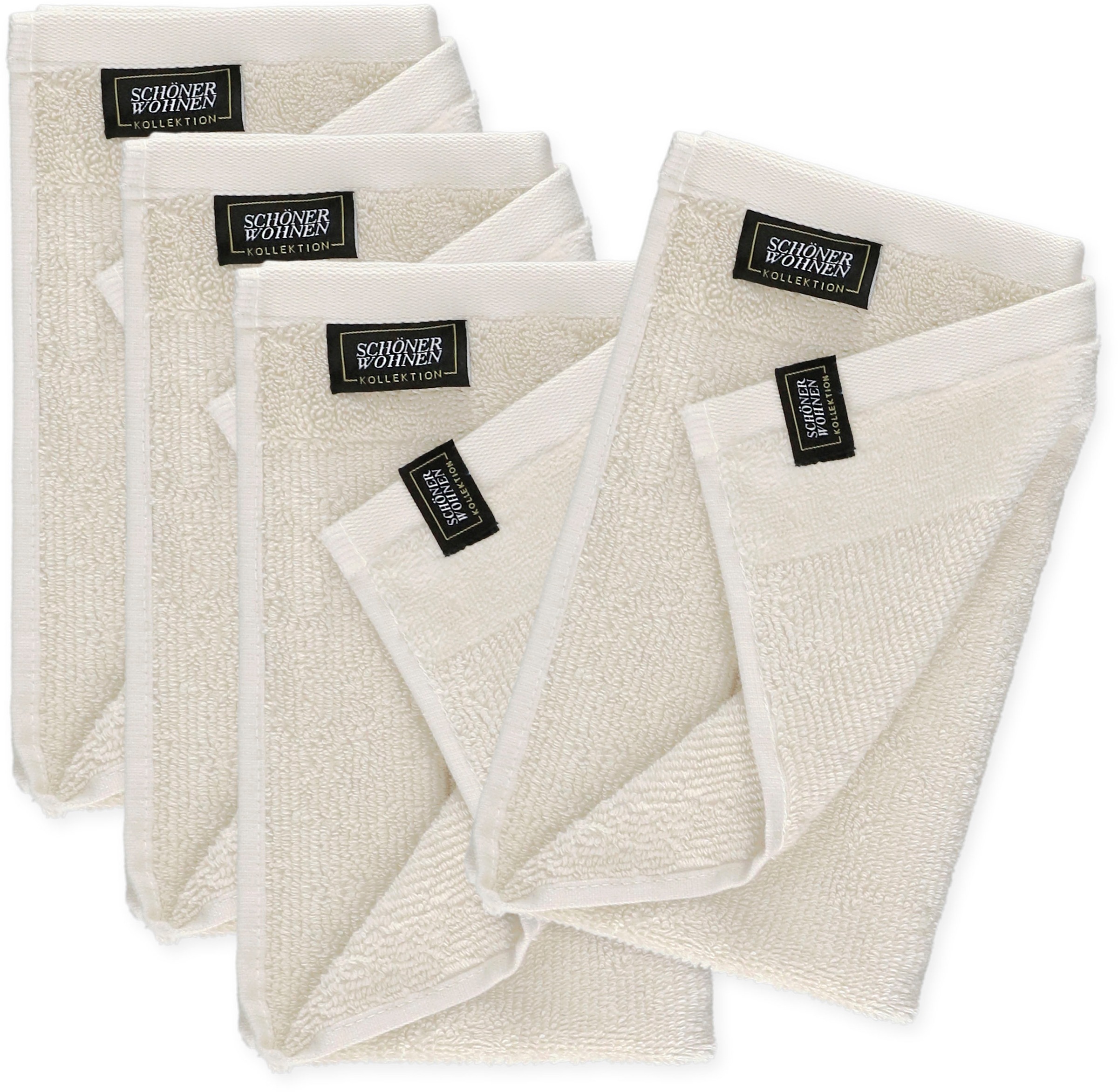 SCHÖNER WOHNEN-Kollektion Gästehandtücher "Sense" mit Velourborte, hautschm günstig online kaufen