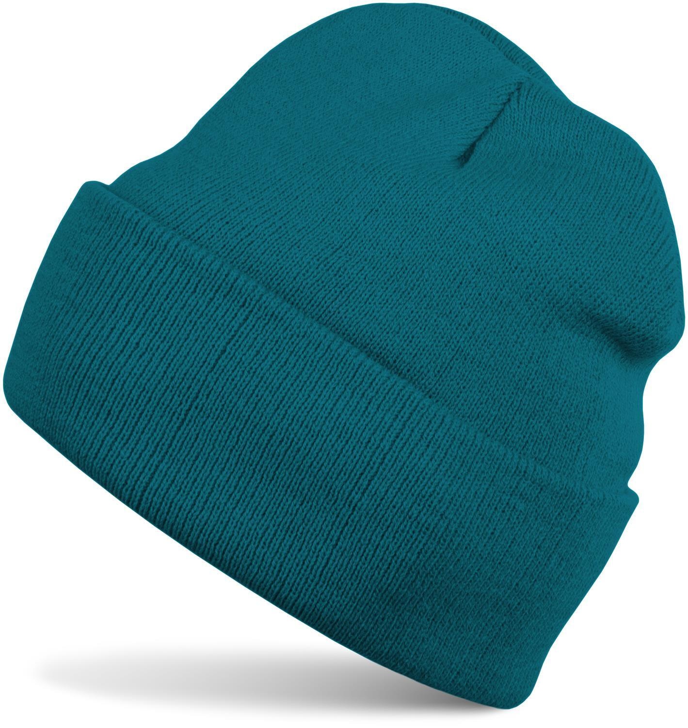 styleBREAKER Strickmütze "Kinder Strickmütze mit Krempe" 1 Stk.