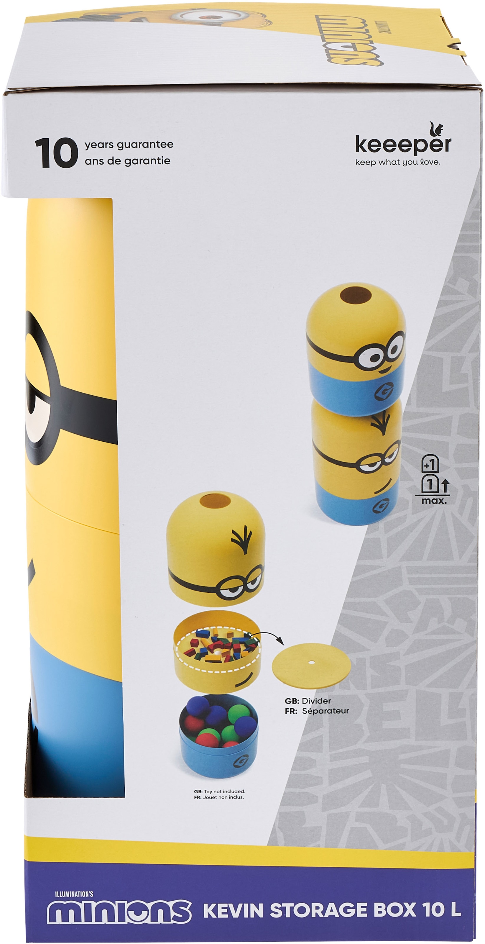 keeeper Aufbewahrungsbox »Kevin "minions" Aufbewahrungsdose 10L« keeeper mit Design aus "Ich einfach unverbesserlich"
