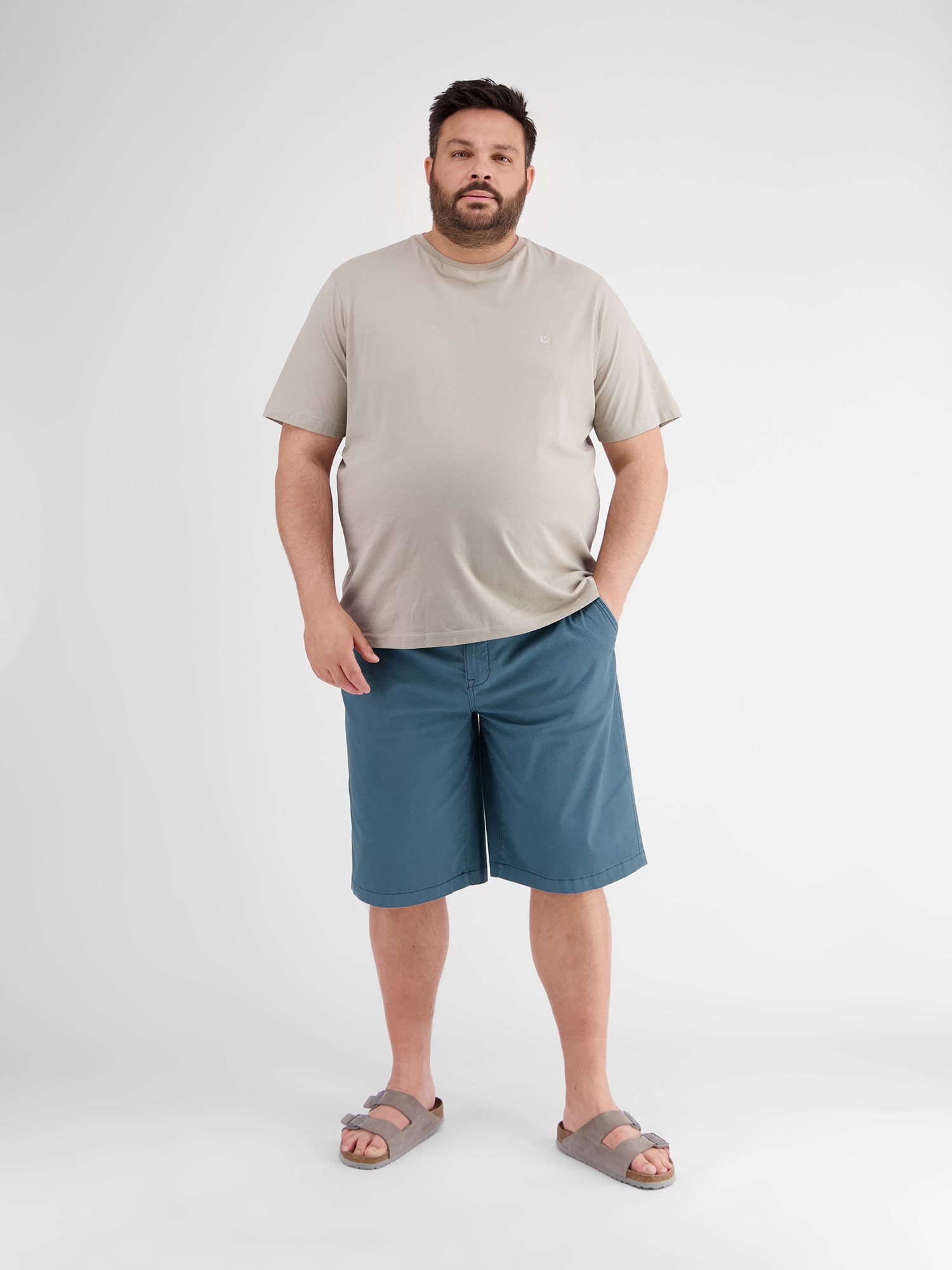 LERROS Bermudas "Chino-Bermuda mit Gürtel, in Großen Größen"