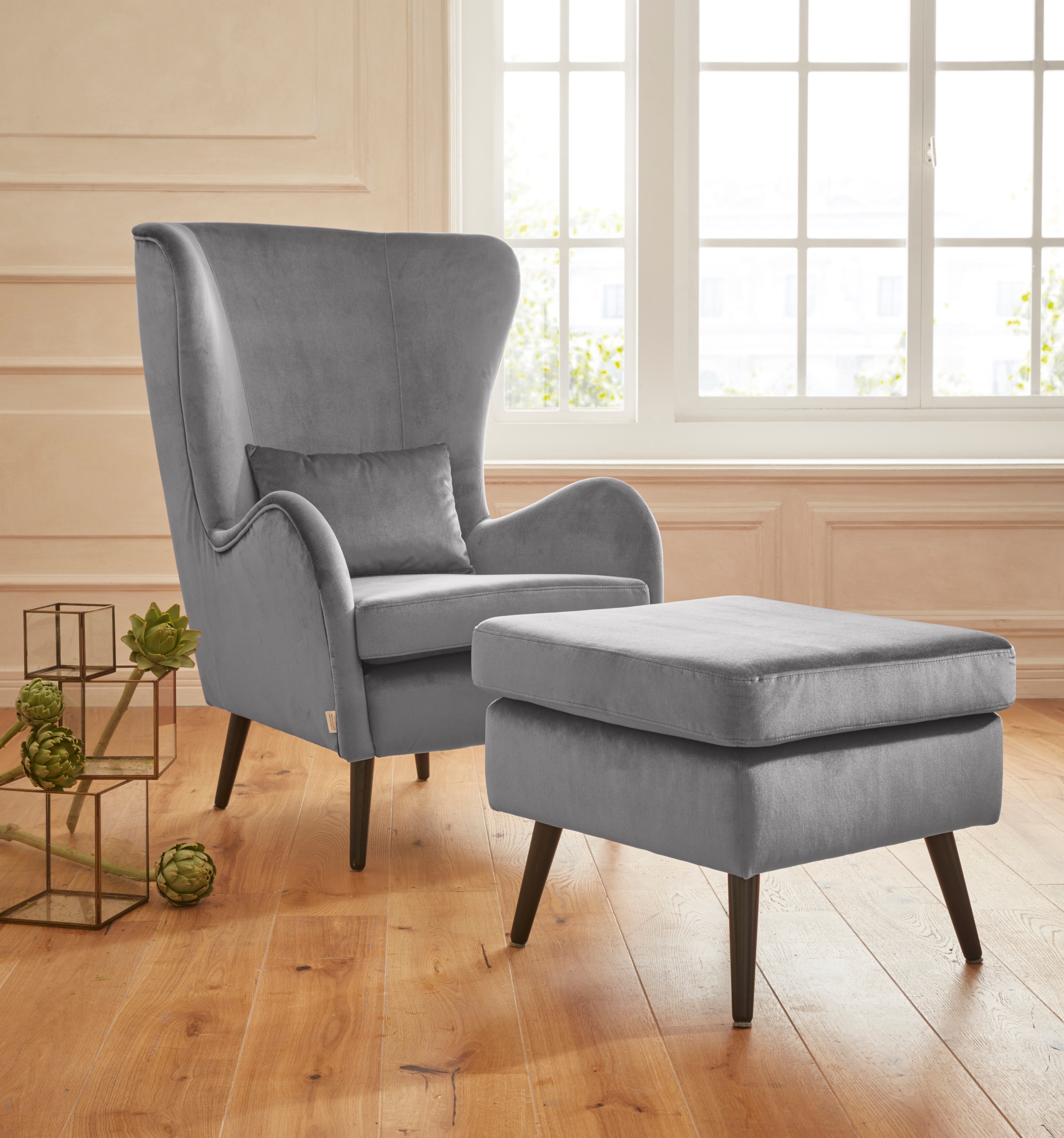 Home affaire Sessel "Sallito, TV-Sessel, Ohrensessel mit", Hocker, in viele günstig online kaufen