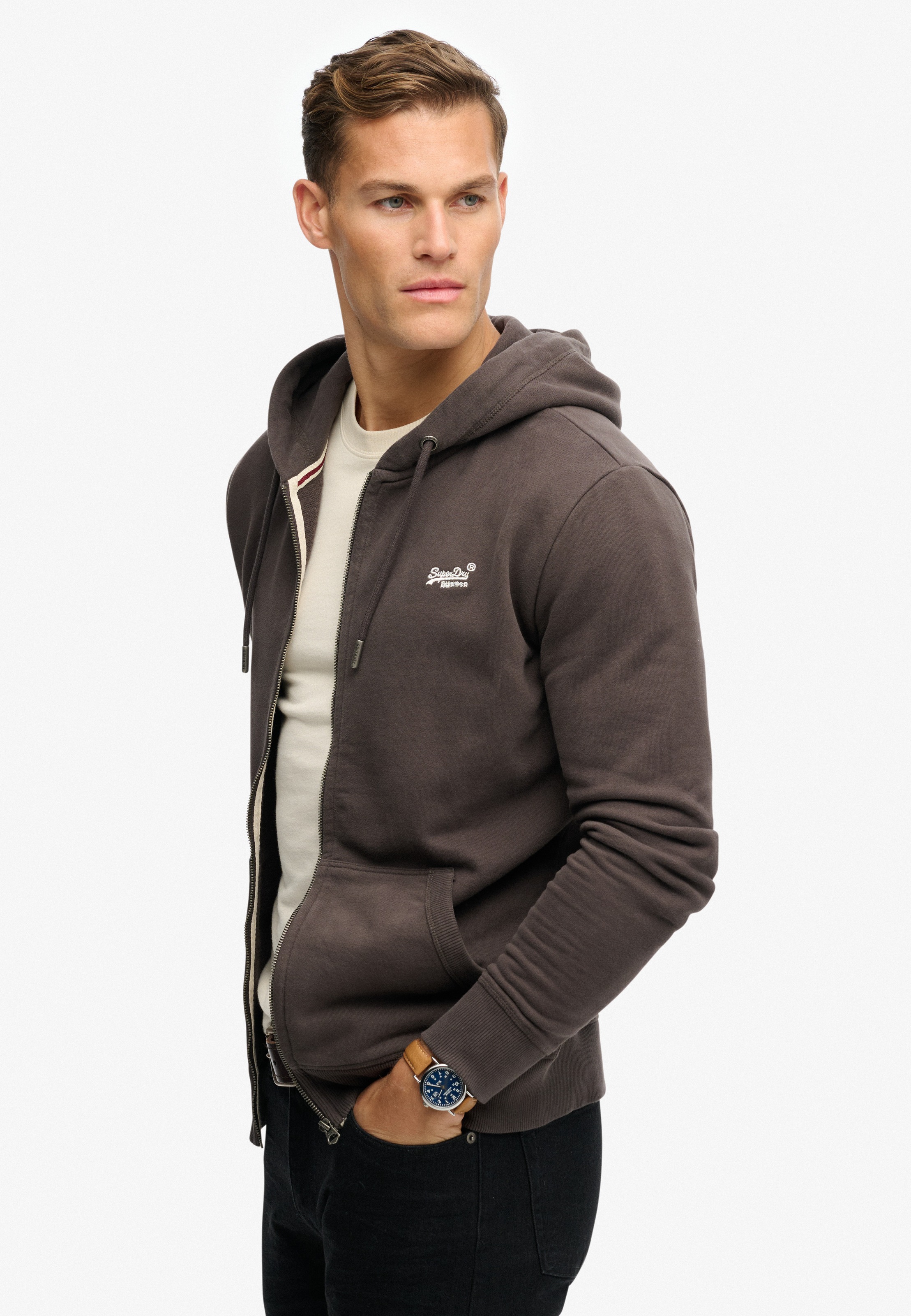 Superdry Kapuzensweatjacke "ESSENTIAL LOGO ZIP HOODIE HB" günstig online kaufen