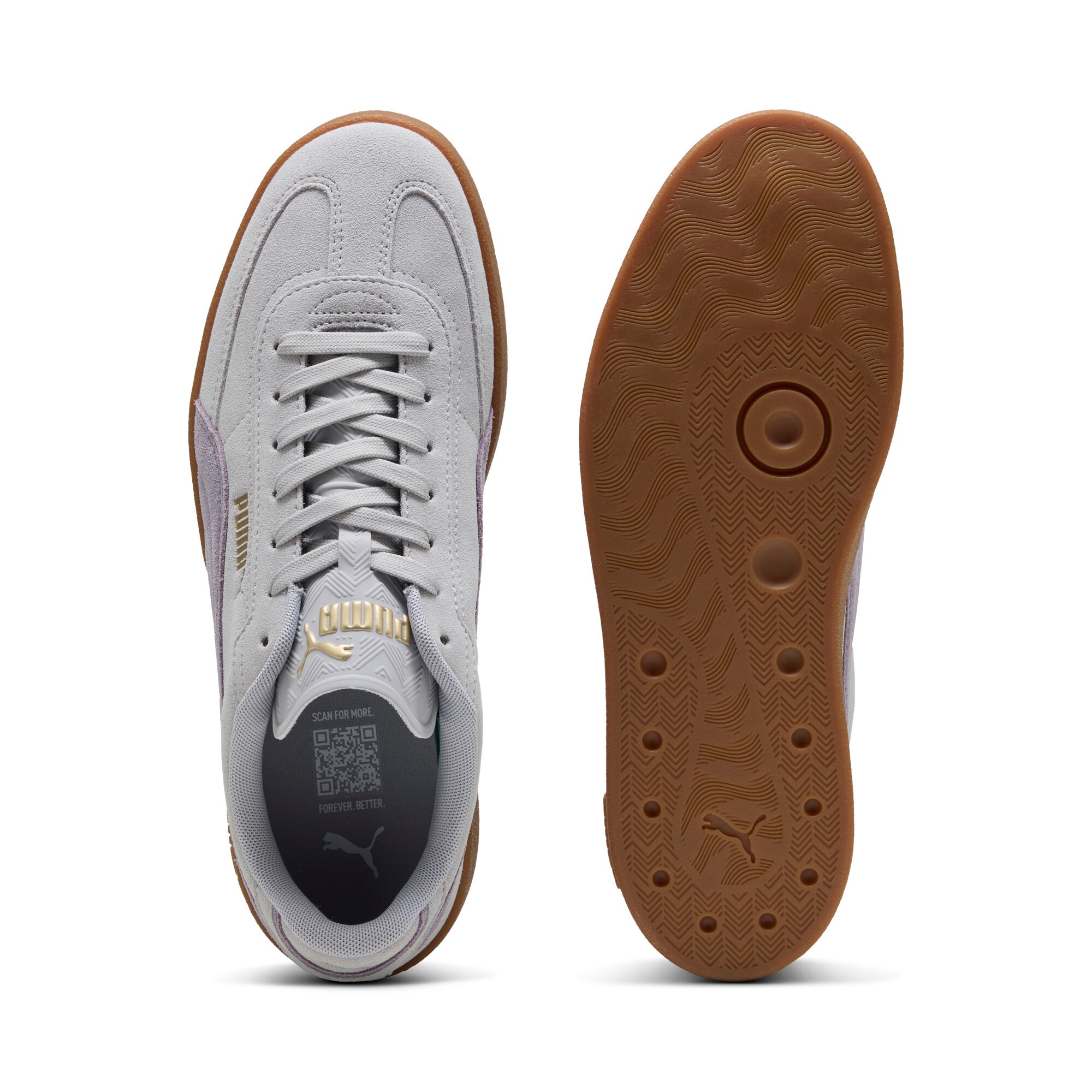 Puma Club II Era Suede Sneaker Silver-Lilac 42 3