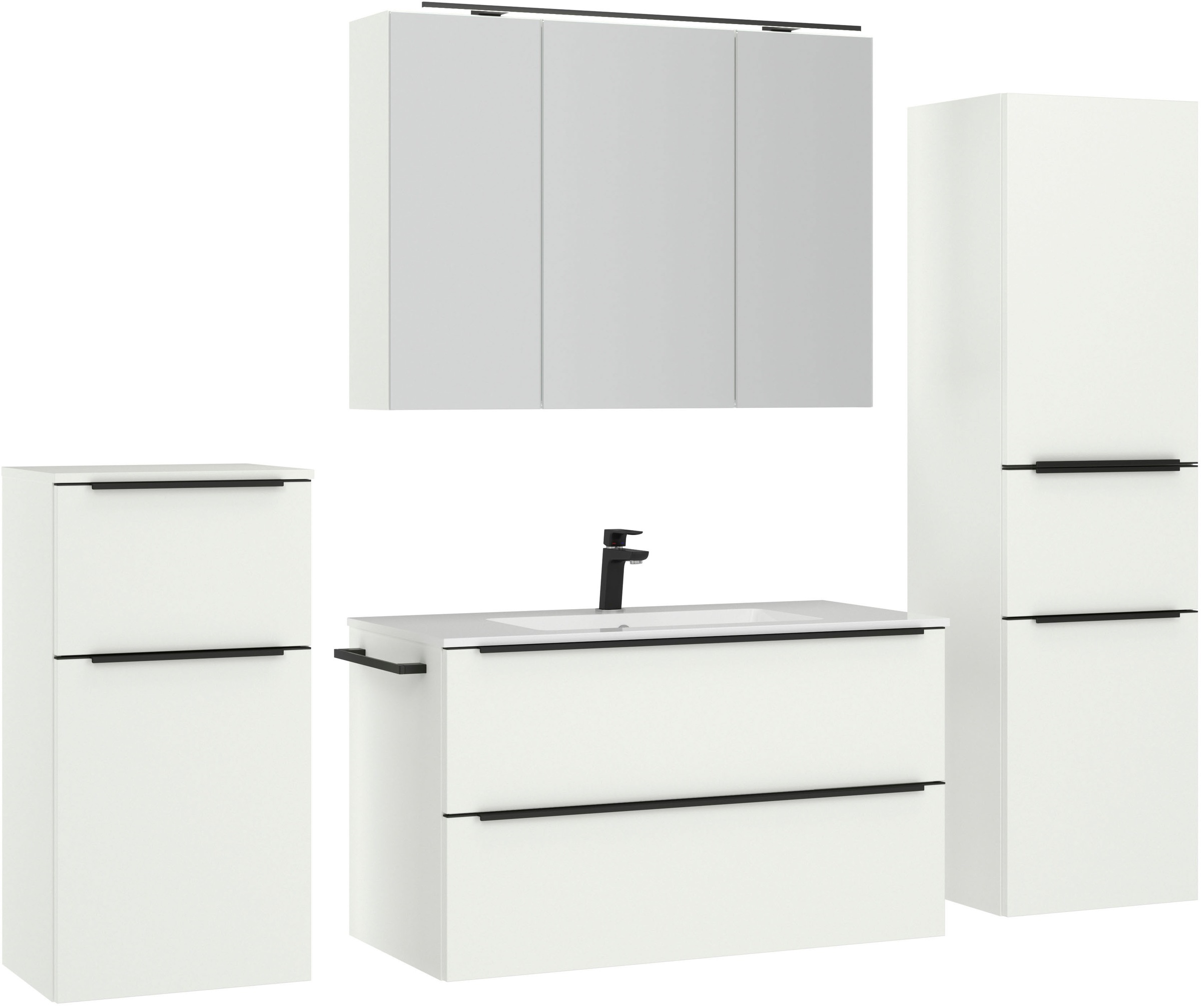nobilia Badmöbel-Set "Levere" vormontiert, mit Soft-Close, 4 Stk. tlg. günstig online kaufen