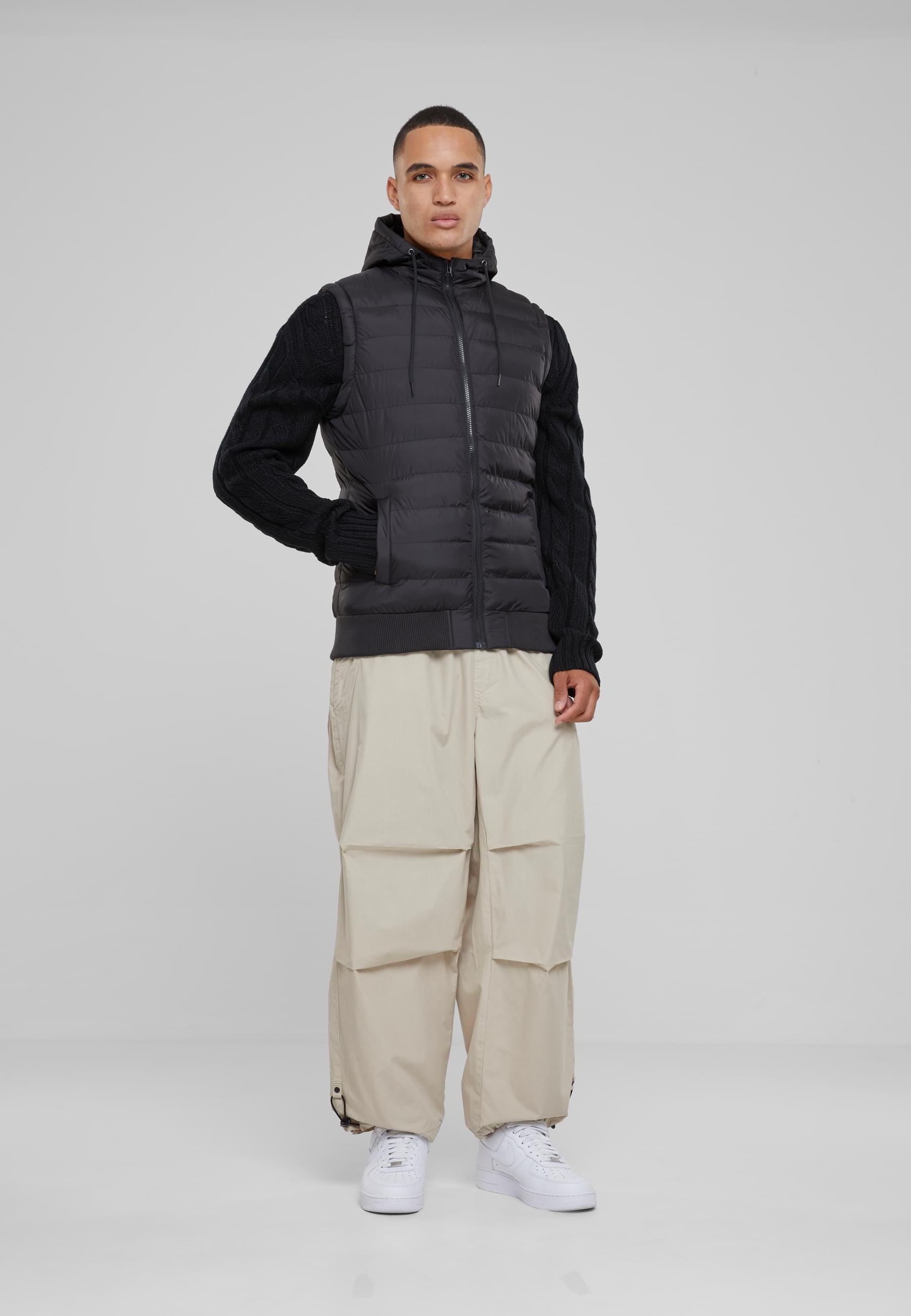 URBAN CLASSICS Jerseyweste »Urban Classics Herren Small Bubble Hooded Vest«, (1 tlg.)