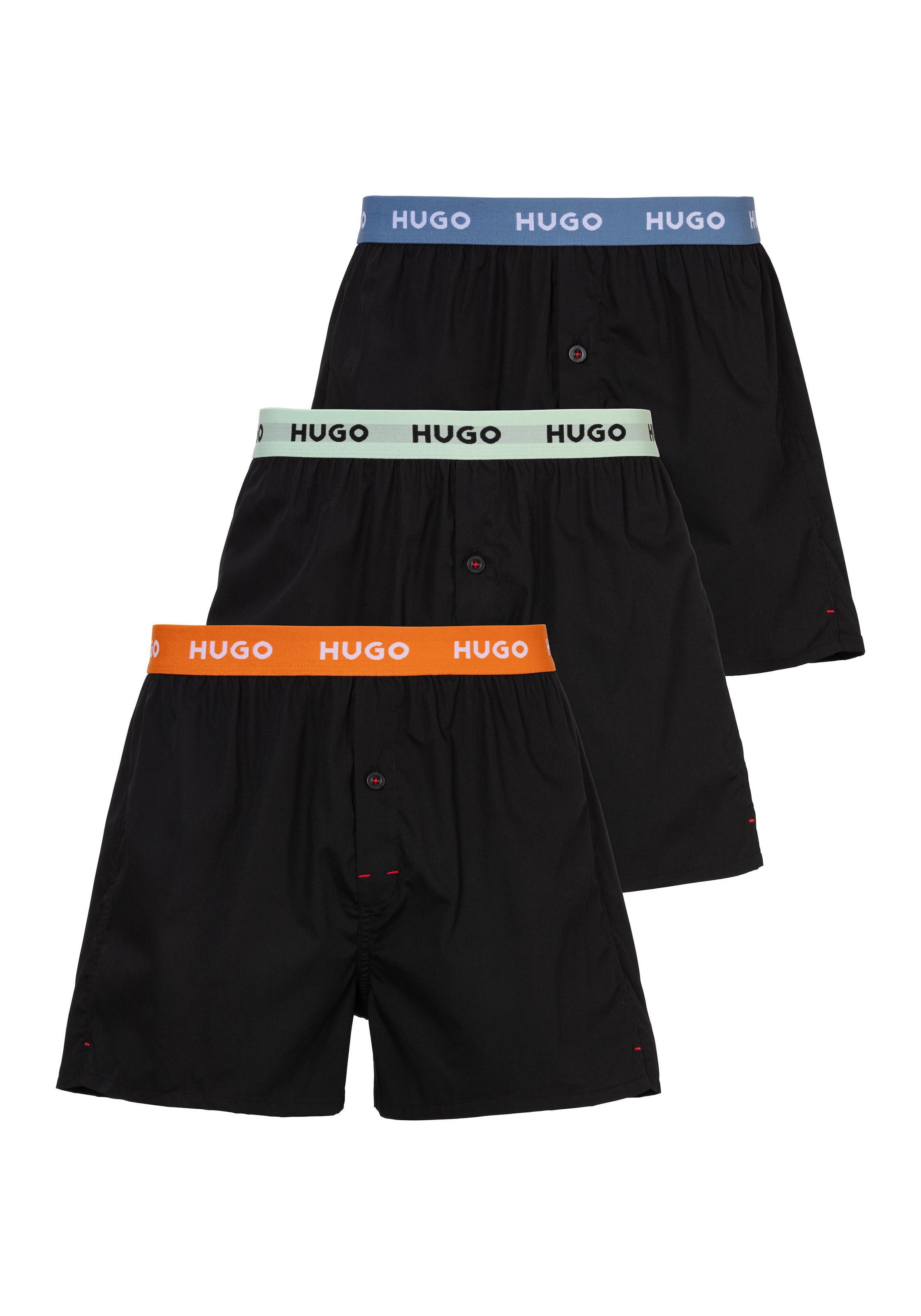 HUGO Underwear Boxer "WOVEN BOXER TRIPLET", (3), mit elastischem Bund