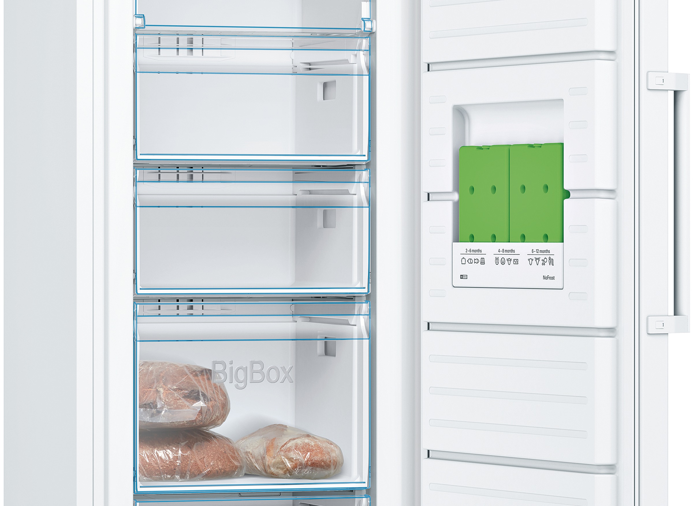 BOSCH Gefrierschrank "GSN33FWEV", Energieeffizienz: E (A-G), weiß, B:60cm H:176cm T:65cm, Gefrierschränke 3