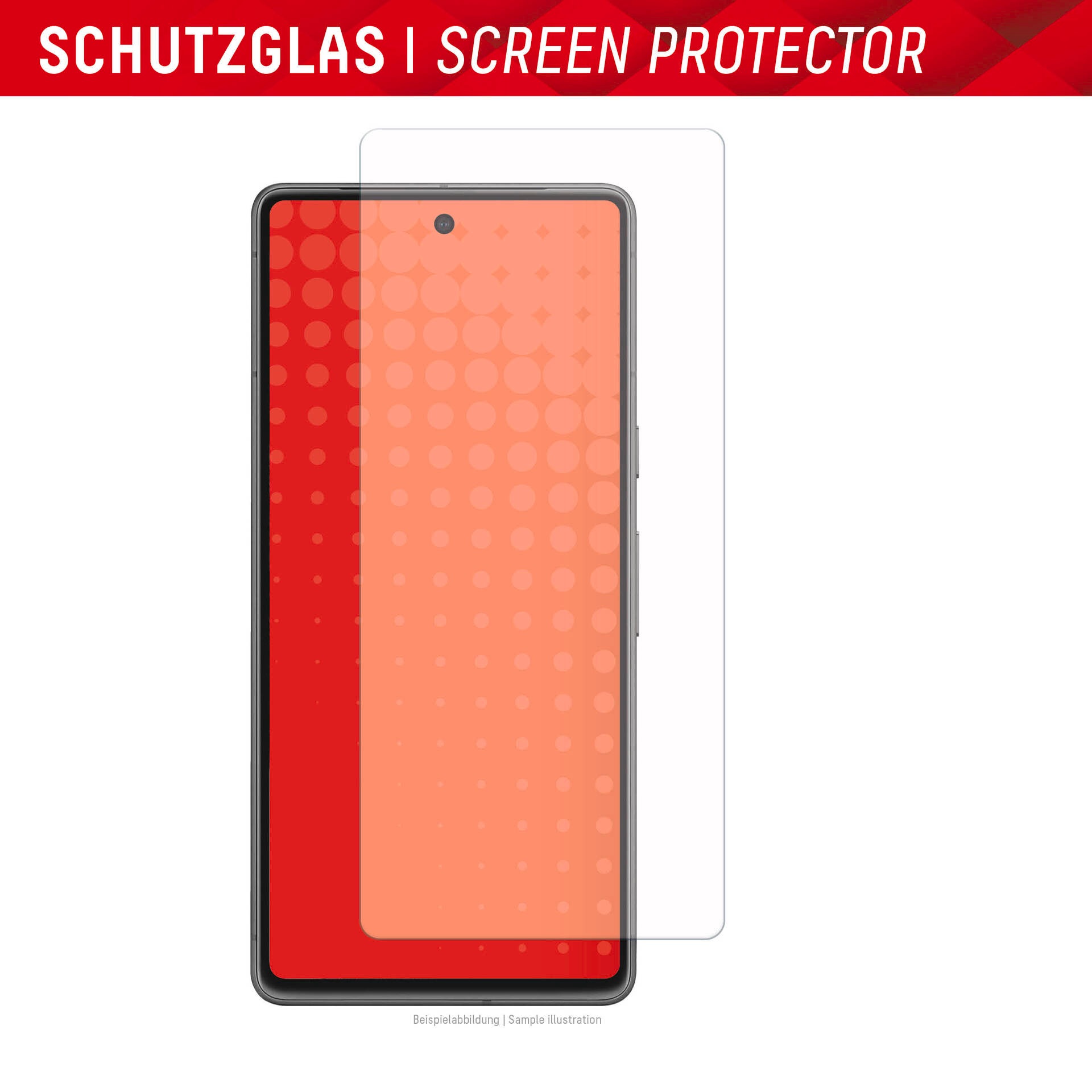 Displex Displayschutzglas »Real Glass + Case«, für Google Pixel 7a, Displayschutzfolie Displayschutz Rundumschutz 360 Grad splitterfest