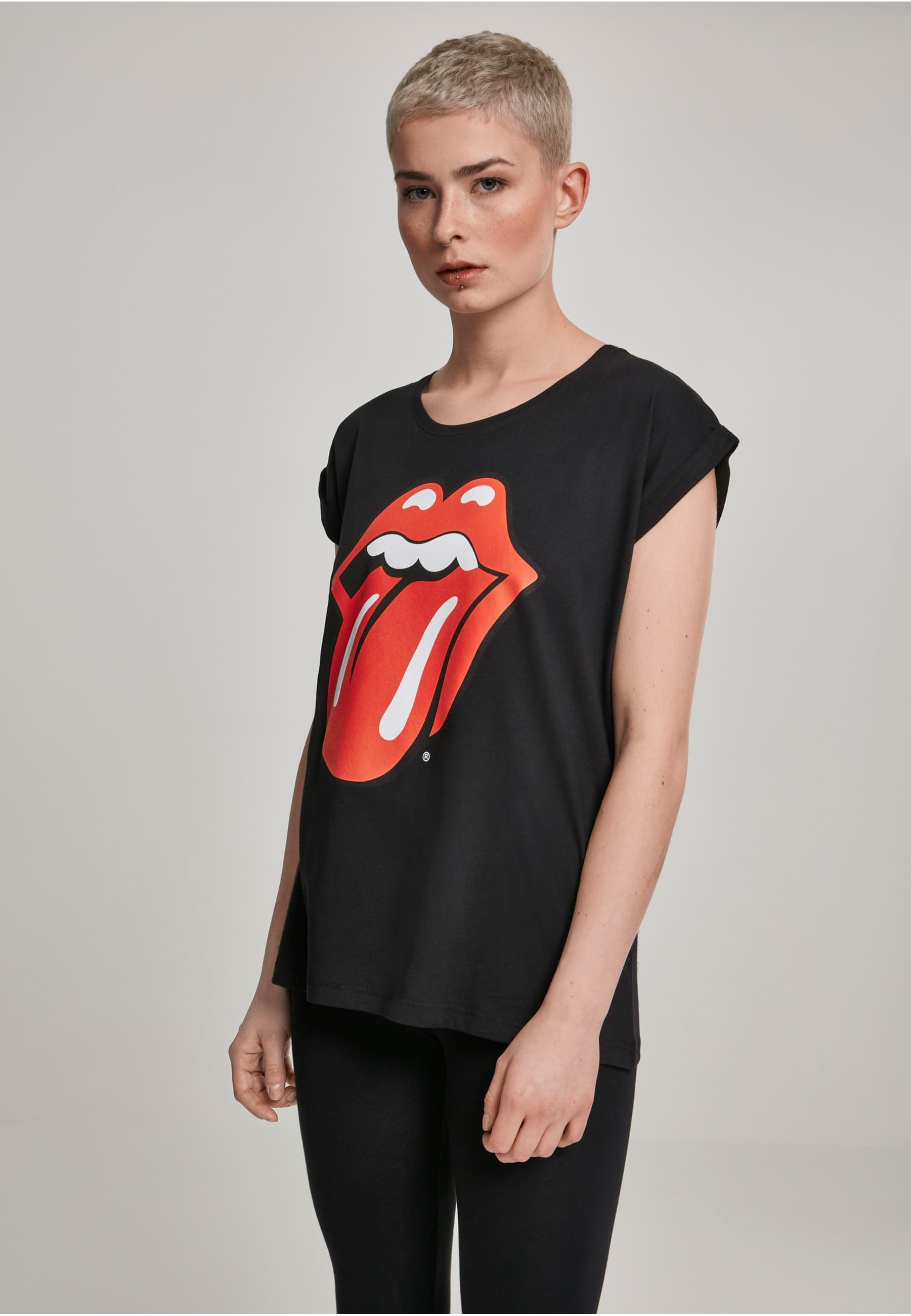 Merchcode Kurzarmshirt »Merchcode Damen Ladies Rolling Stones Tongue Tee« 1 Stk.