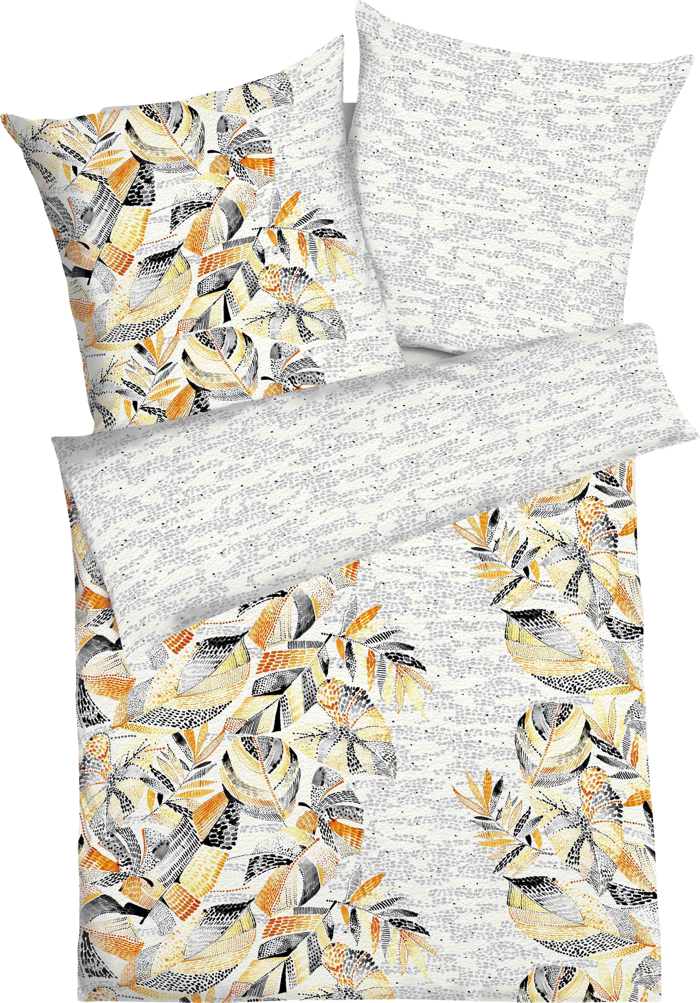 Kaeppel Wendebettwäsche "Abstract Jungle" 2 Stk. tlg. mit Blättermuster günstig online kaufen
