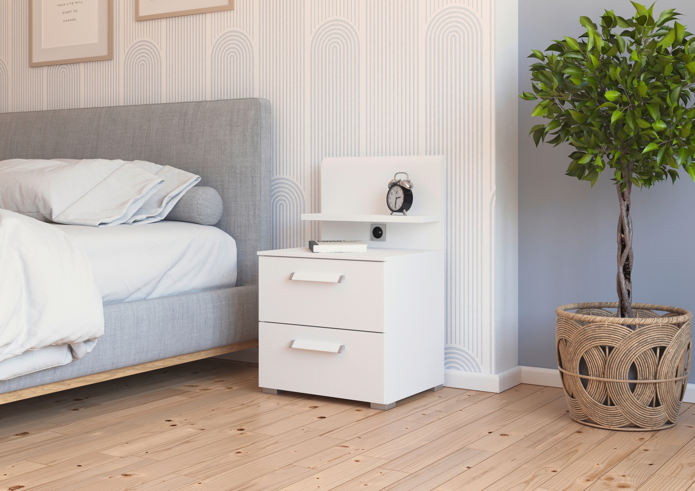 rauch Nachtkommode "Nachttisch Nachtkonsole Kommode EVELYN" in elegantem St günstig online kaufen