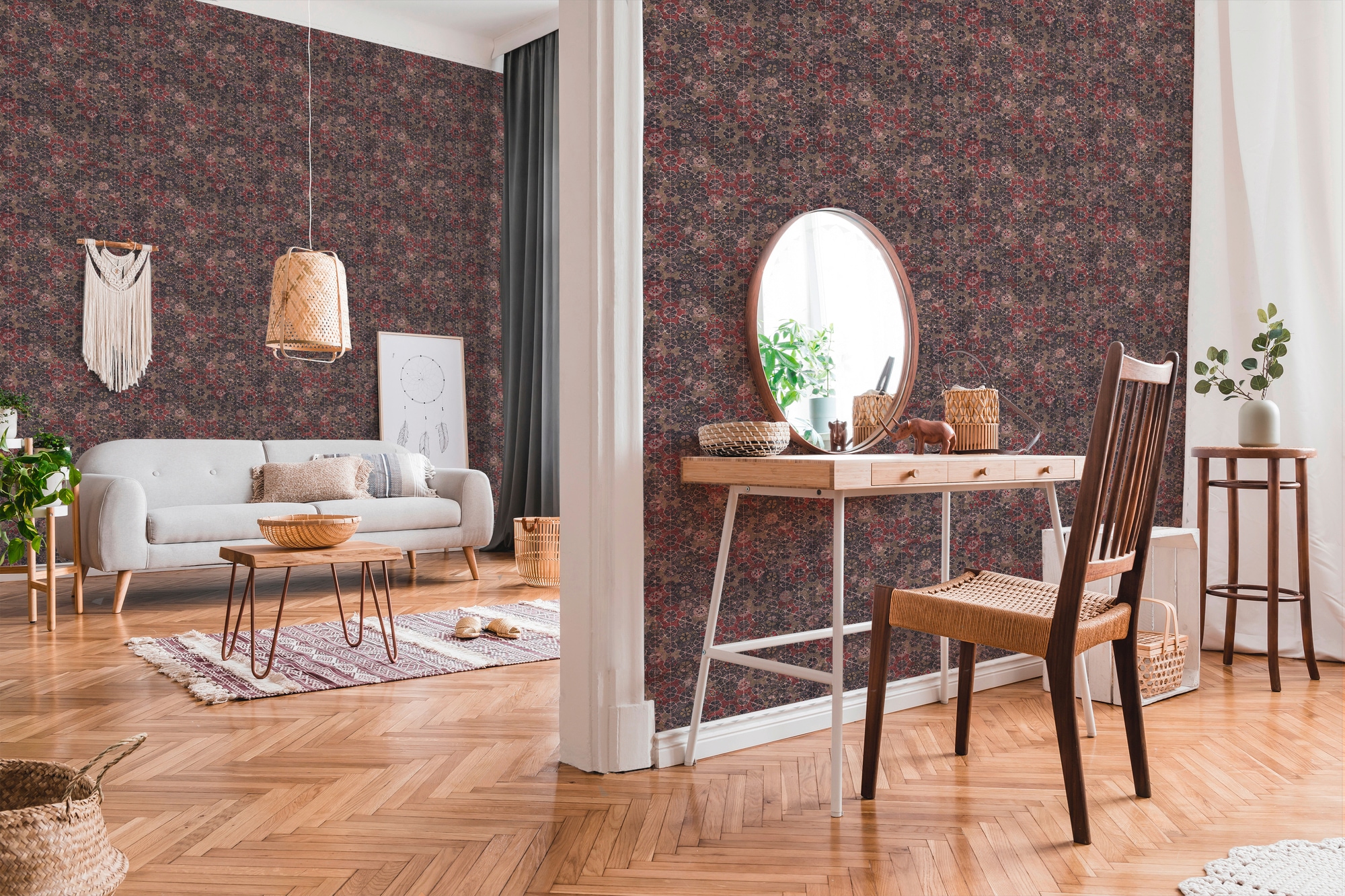 living walls Vliestapete »New Walls Finca Home in Fliesen Optik«, abstrakt-bedruckt-Motiv, Vintage Tapete Fliesen Tapeten Wohnzimmer Schlafzimmer Küche Design