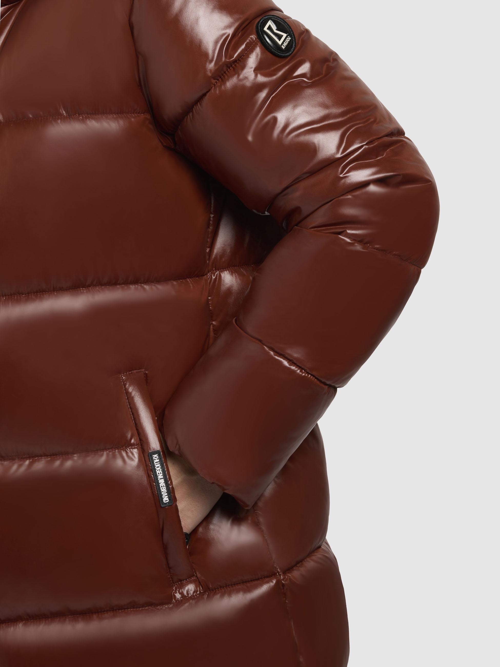 khujo Steppjacke »Jadet2-YM«, mit Kapuze, Schimmernder Winter Kurzmantel mit abnehmbarer Kapuze