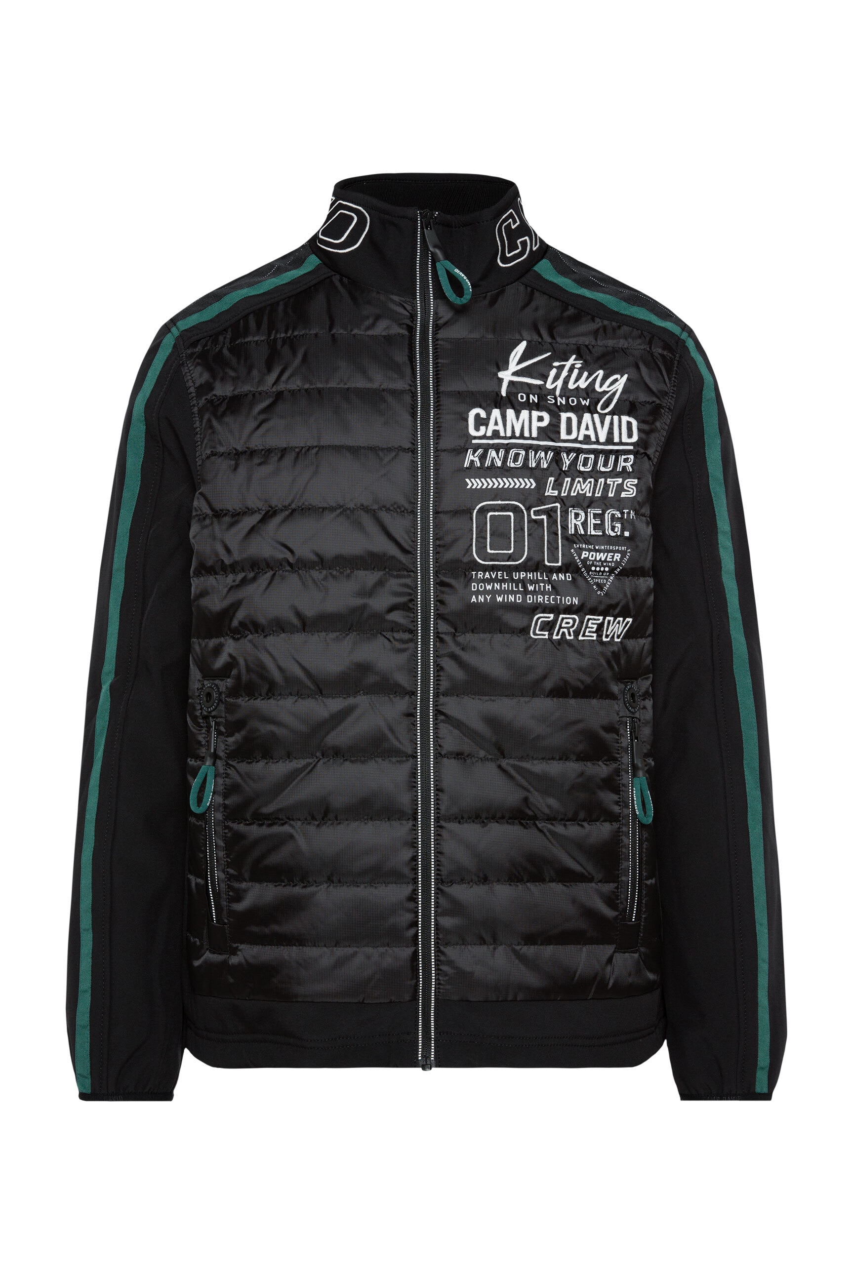 CAMP DAVID Softshelljacke, ohne Kapuze, mit verstellbarem Gummizug im Saum