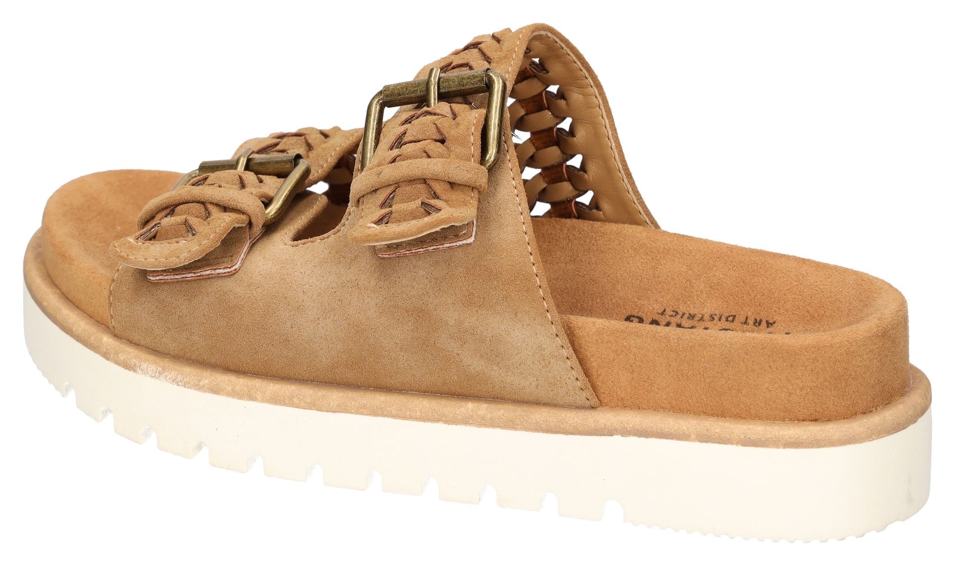 Mustang Shoes Pantolette, Sandale, Plateausandale, Pool Slides mit komfortablem Tieffußbett