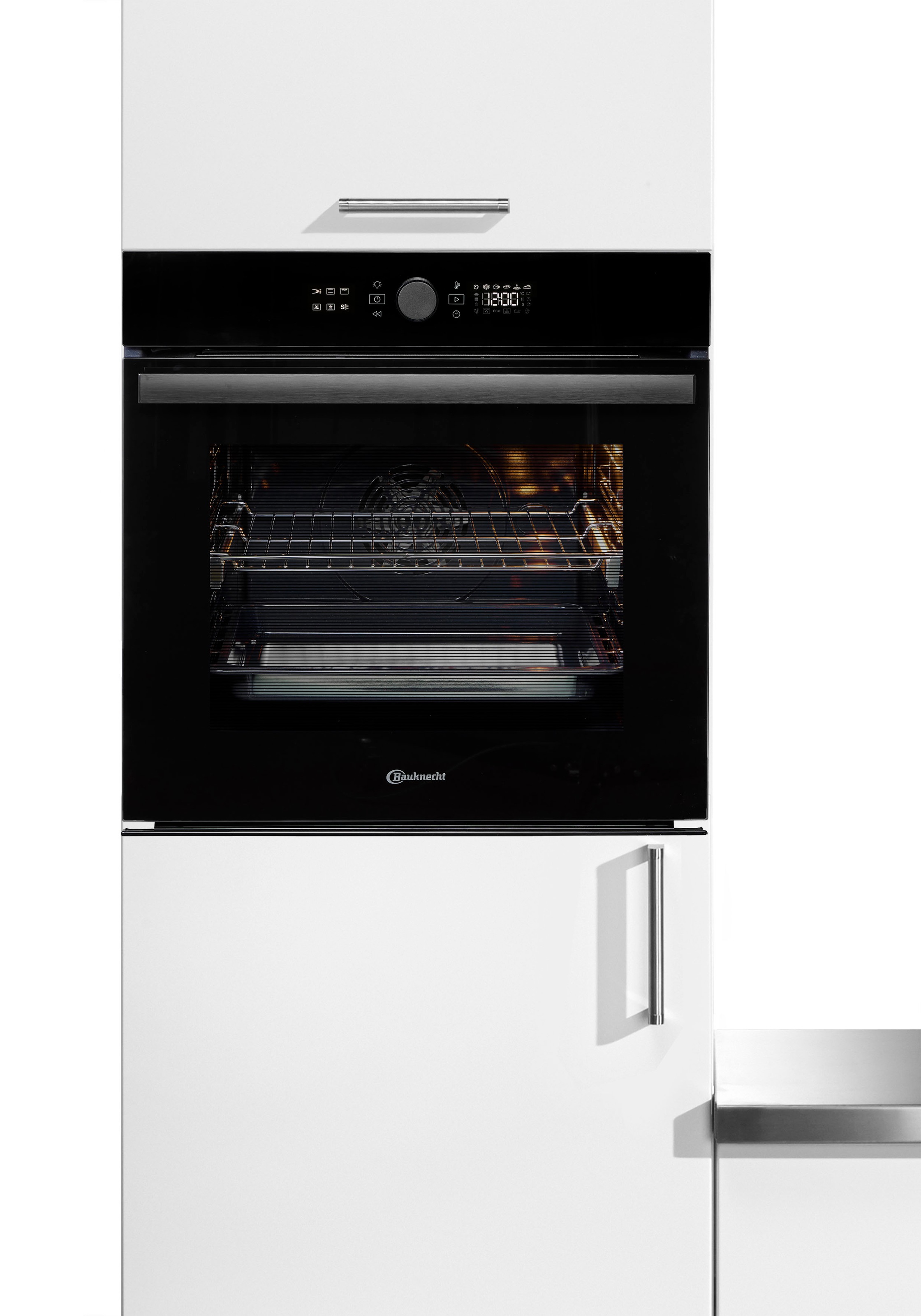 BAUKNECHT Einbaubackofen  »BBI4S8HM1SK«, mit 1-fach-Teleskopauszug, Hydrolyse, AirFry-Funktion, Pizzafunktion, 1-fach-Teleskopauszug, Gentle Steam