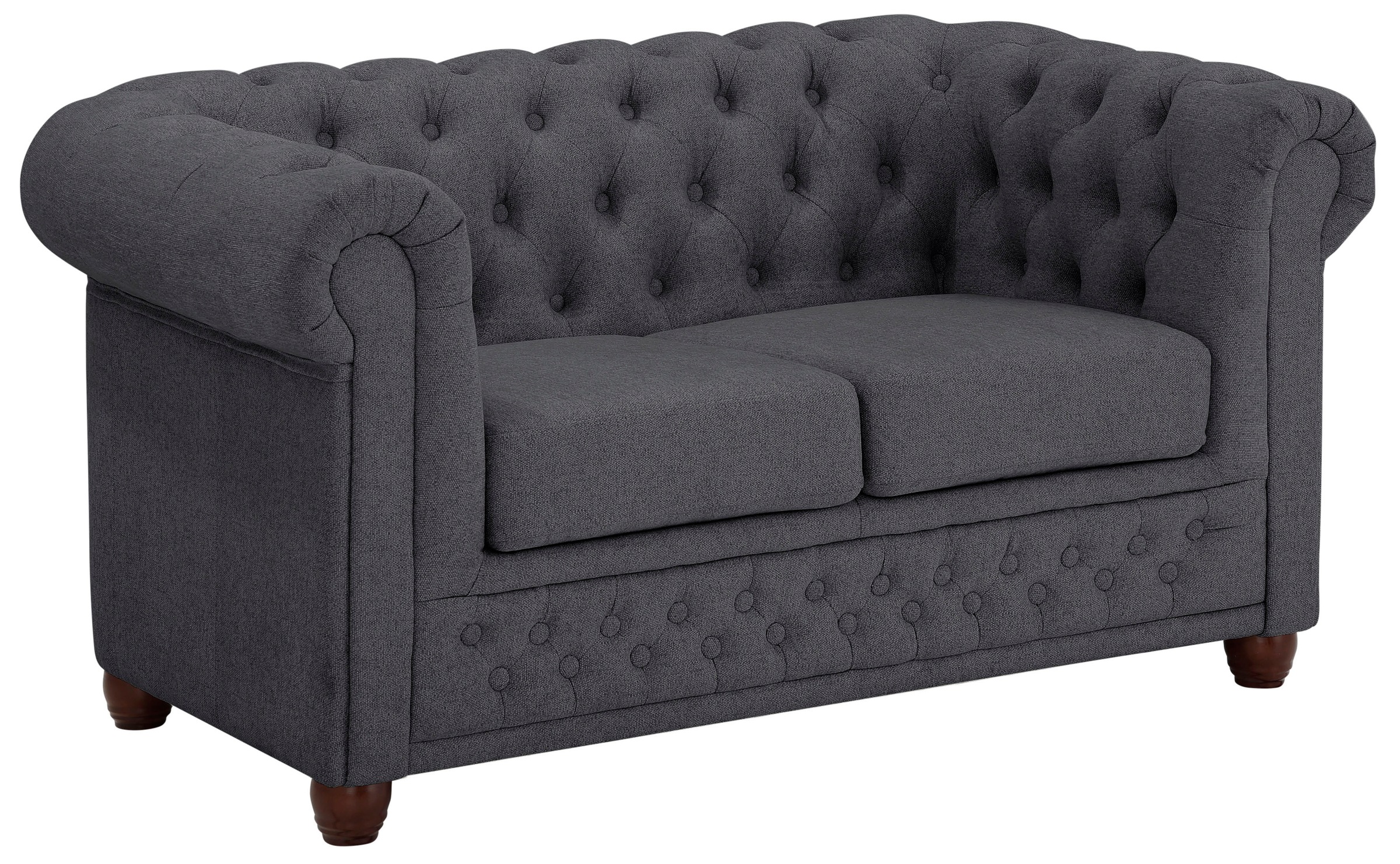 Home affaire Chesterfield-Sofa »New Castle«, mit hochwertiger Knopfheftung in Chesterfield-Design, B/T/H: 148/86/72