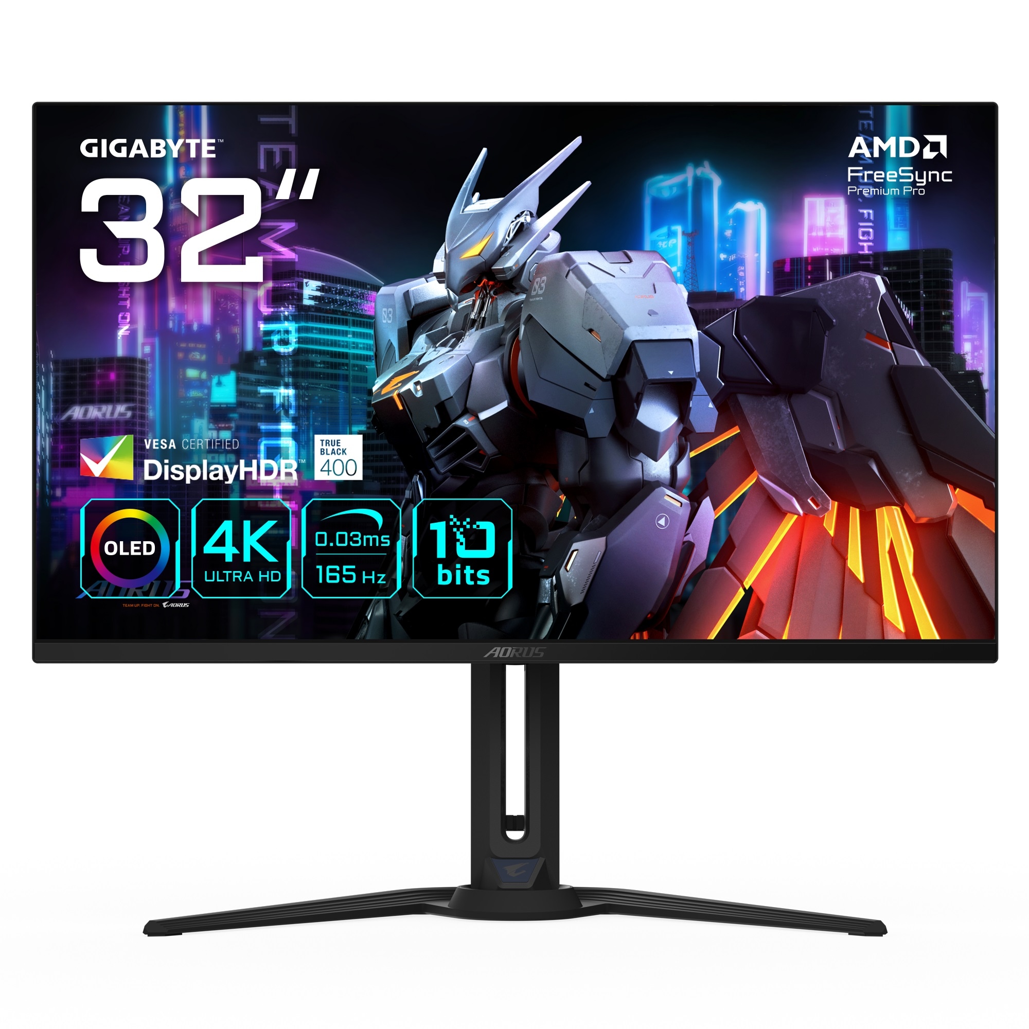 GIGABYTE Gaming-Monitor "AORUS FO32U", schwarz, Monitore