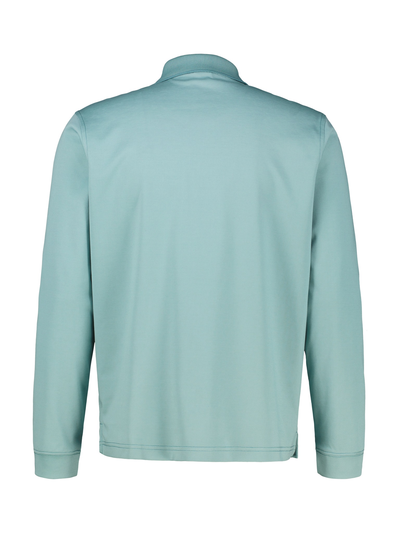 Langarm-Poloshirt LERROS, Herren, Gr. L, arctic blau, Single Jersey, Obermaterial: 52% Baumwolle, 48% Polyester, unifarben, normal hüftbedeckend, Rundhals, Shirts, mit Brusttasche und Logo-Badge 6