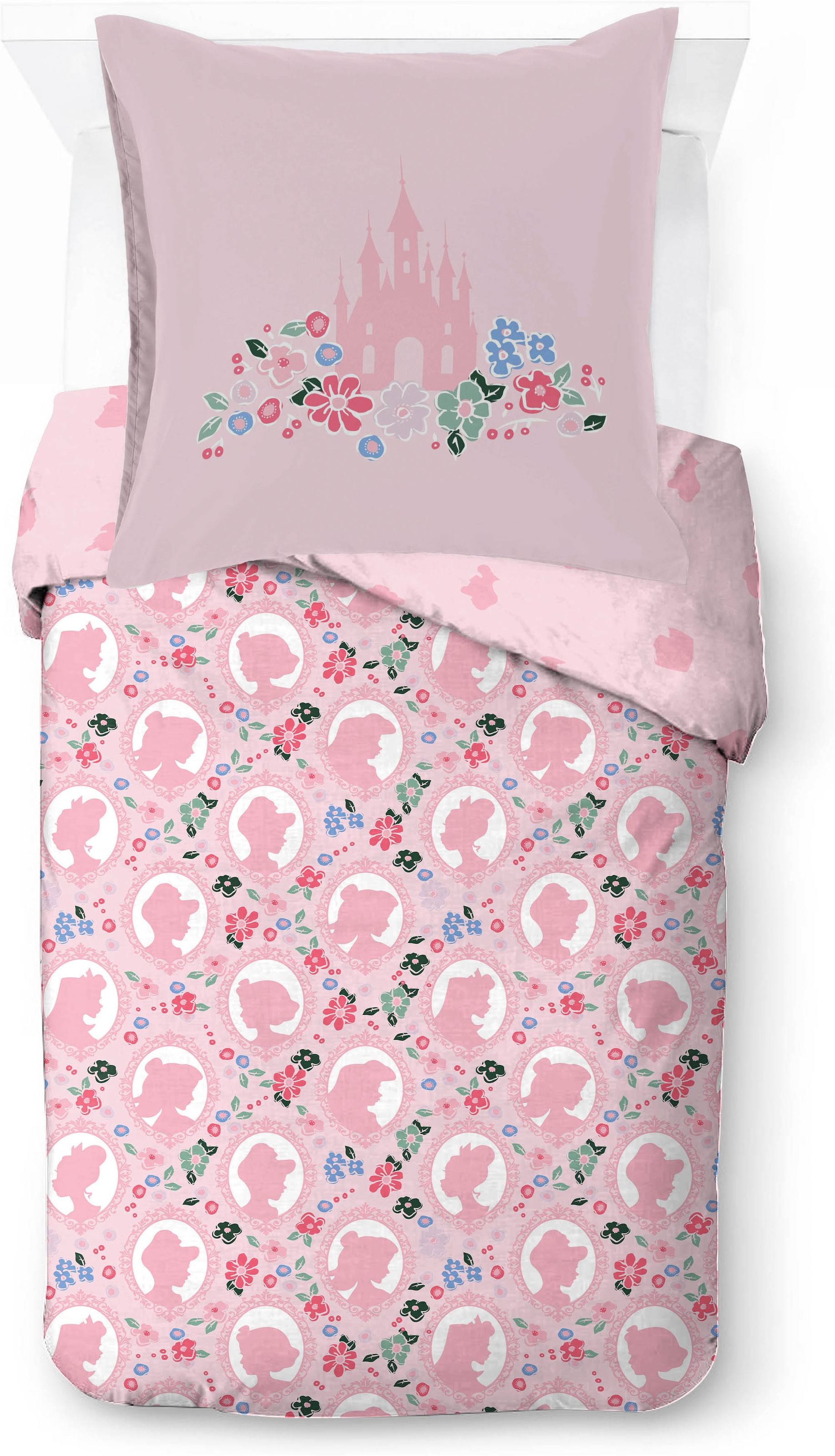 Disney Kinderbettwäsche »Disney Princess Pink« 2 100% Baumwolle