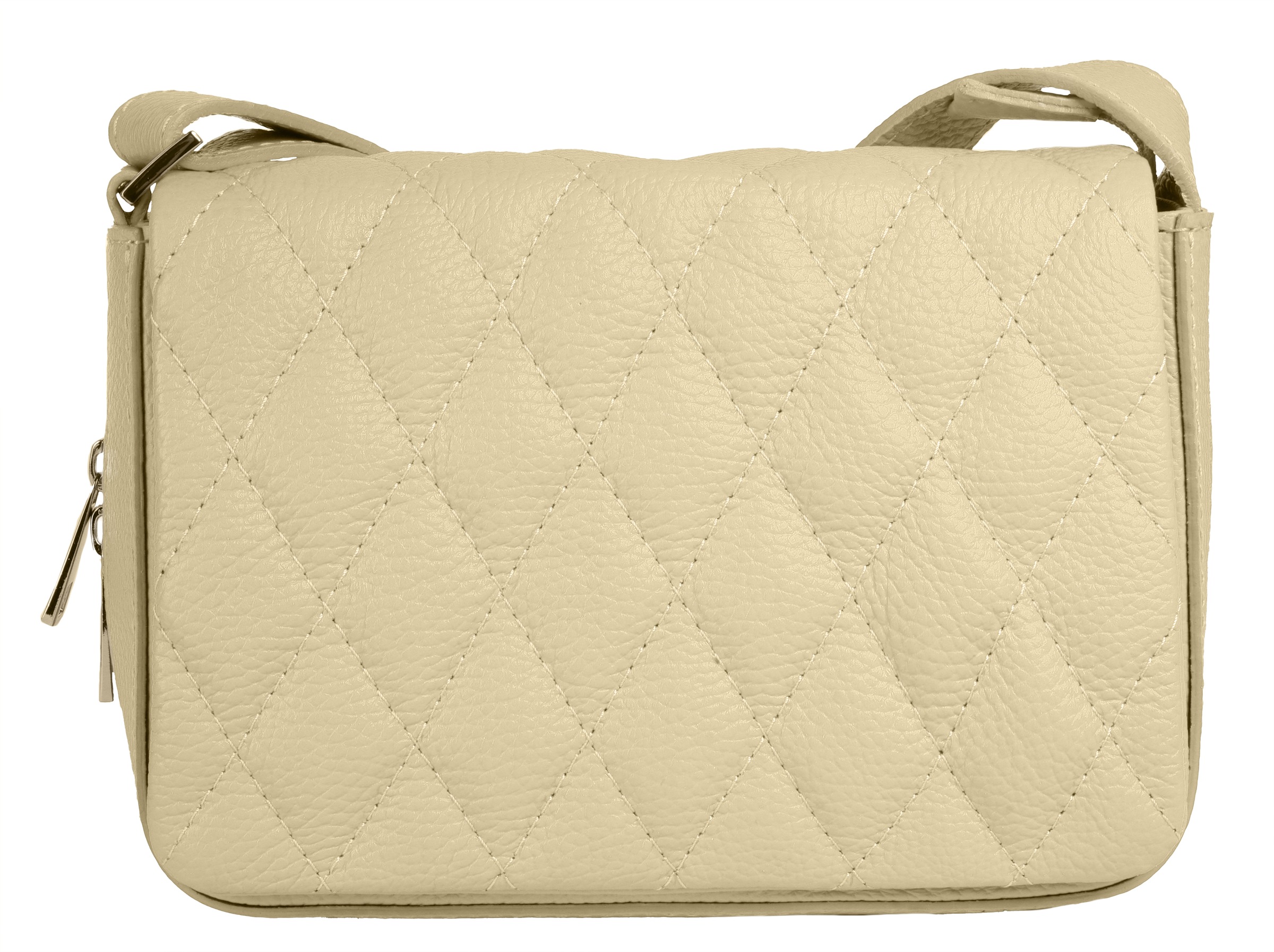 Henkeltasche CLUTY, Damen, Gr. B/H/T: 20cm x 13cm x 5cm onesize, beige, Leder, Taschen, echt Leder, Made in Italy 3