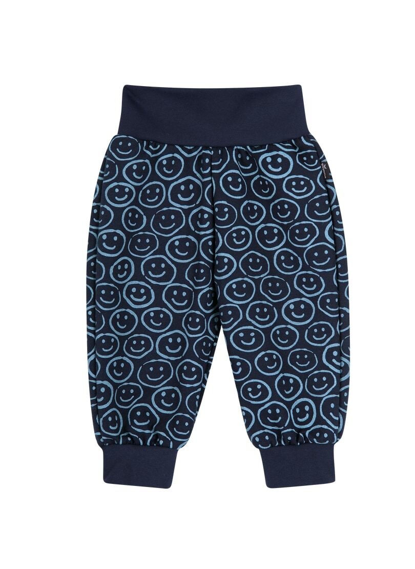 Trigema Jerseyhose »TRIGEMA Lange Hose mit lustigem Smiley-Motiv« | BAUR