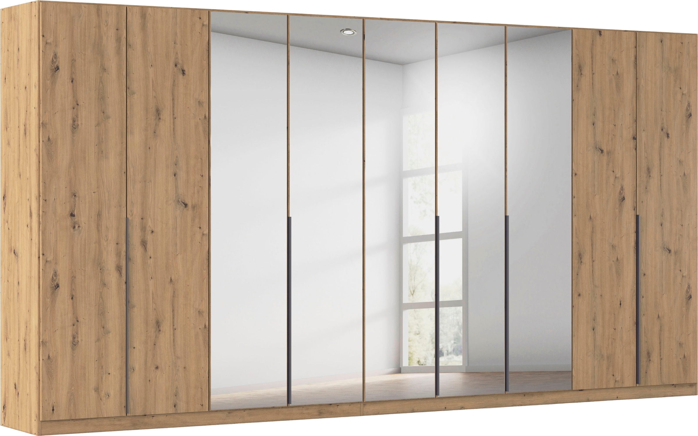 OTTO home Drehtürenschrank "Kleiderschrank Schrank Garderobe AGORDO mit Dekor- oder Hochglanzfront" in zwei Griff-Farben, Breiten 91-405 cm, durchdachte Innenausstattung, in 8 Breiten und 2 Höhen MADE IN GERMANY