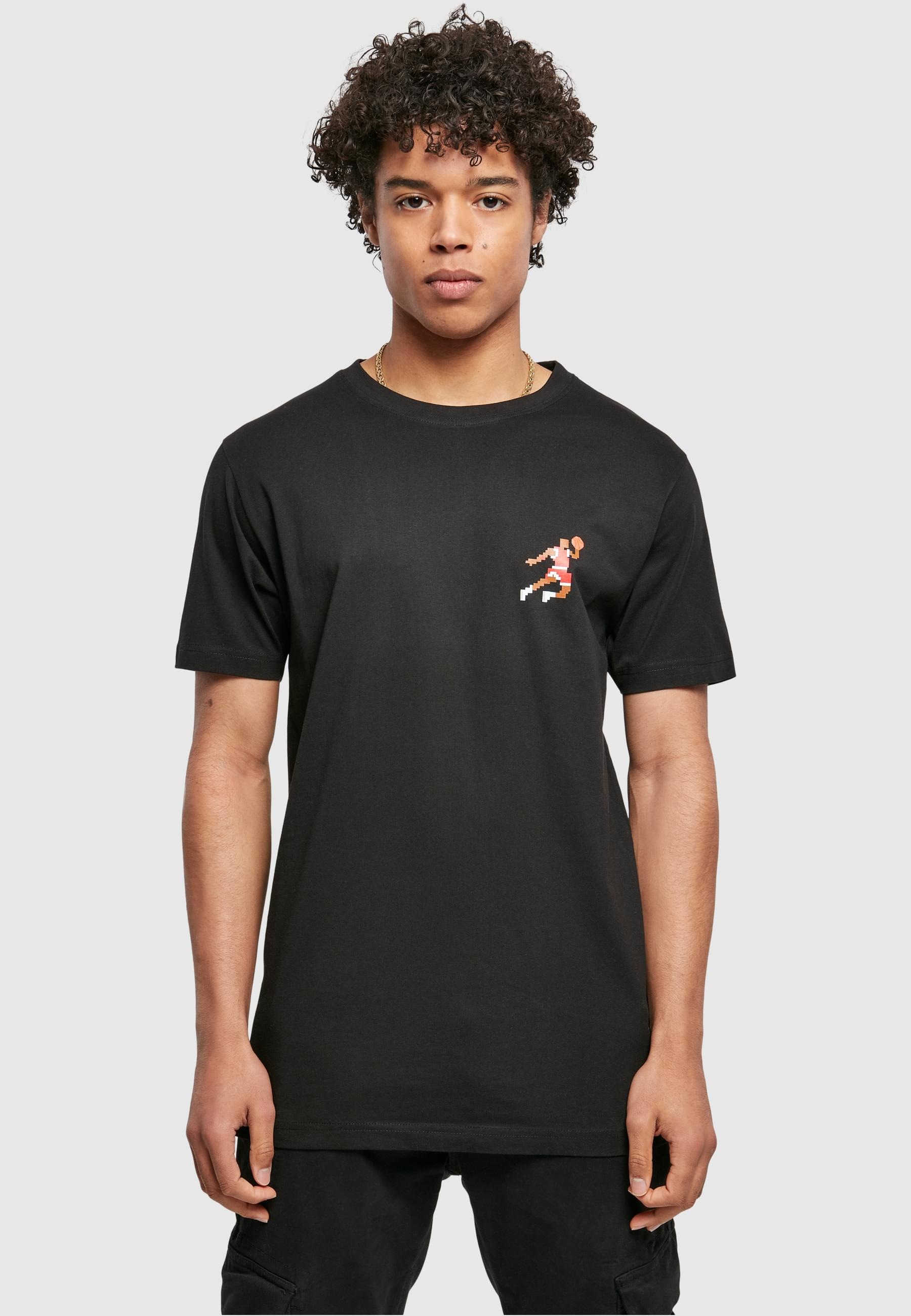 MisterTee T-Shirt »MisterTee Herren Small Basketball Player Tee«, (1 tlg.)