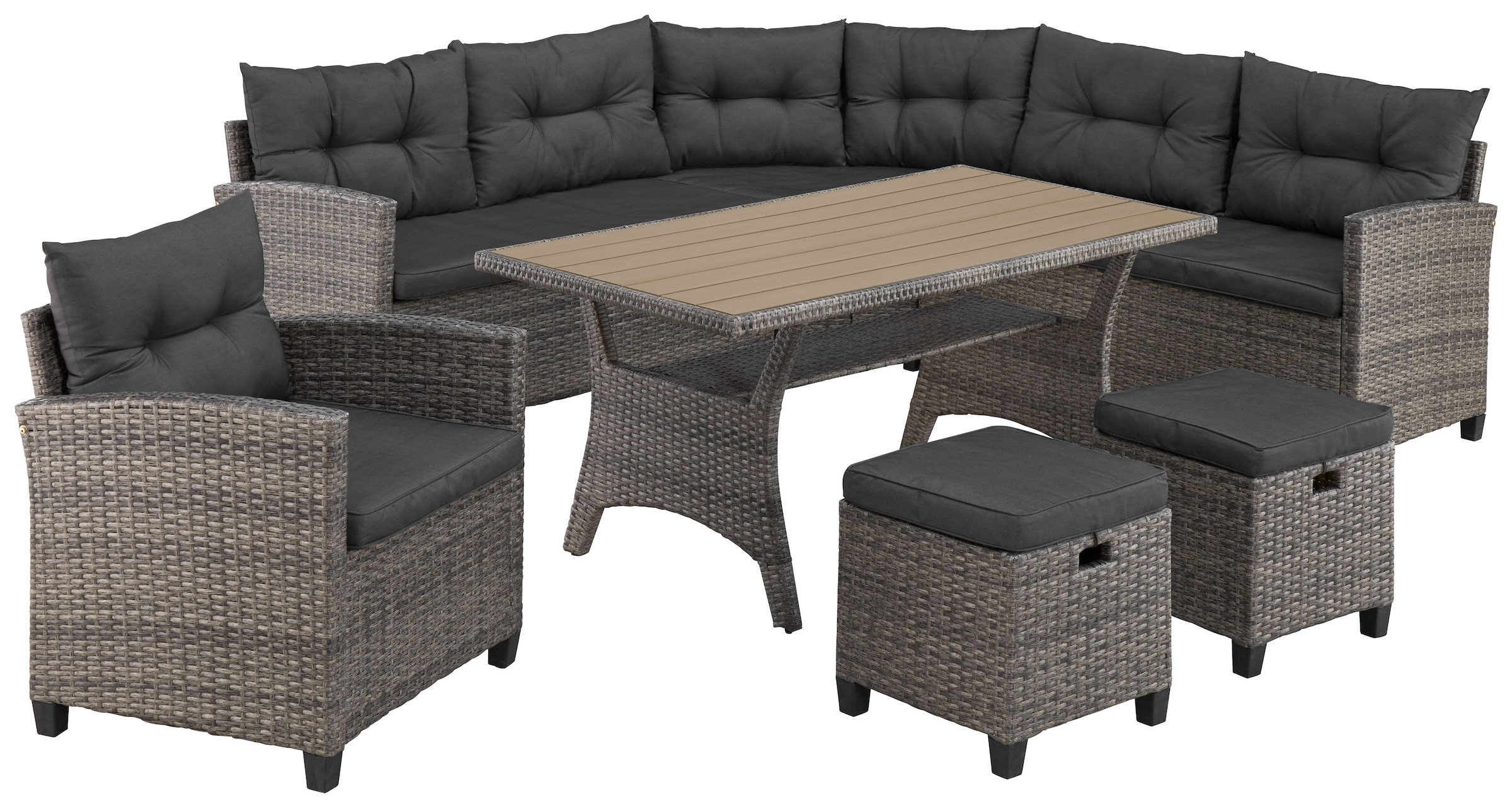 KONIFERA Gartenlounge-Set "Keros Premium", (Set, 20 tlg., 2x 2er Sofa, 1x E günstig online kaufen