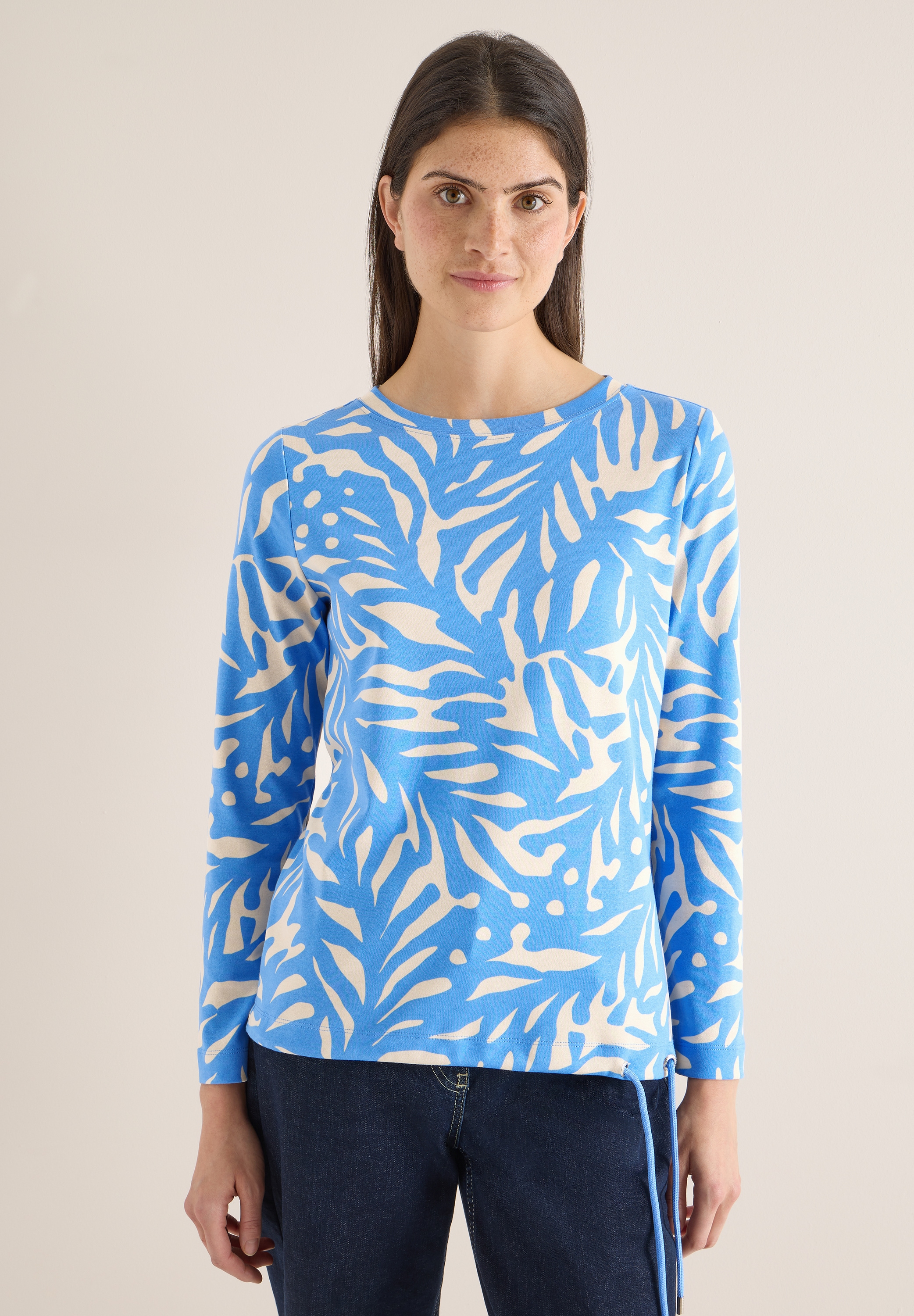 Cecil Langarmshirt aus reiner Baumwolle günstig online kaufen