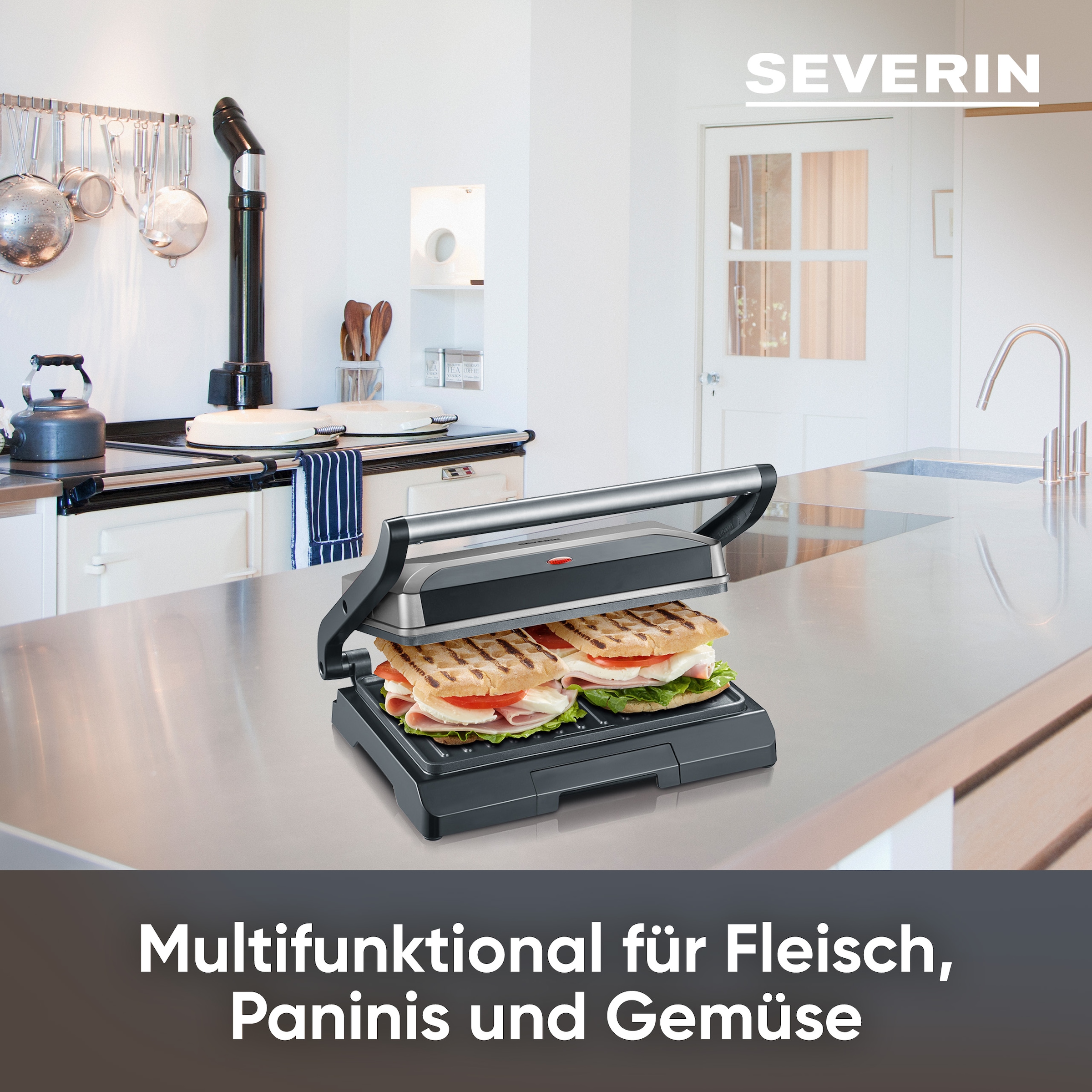 Severin Kontaktgrill »KG 2394« 800 W antihaftbeschichtete Grillplatten,inkl. Fettauffangschale