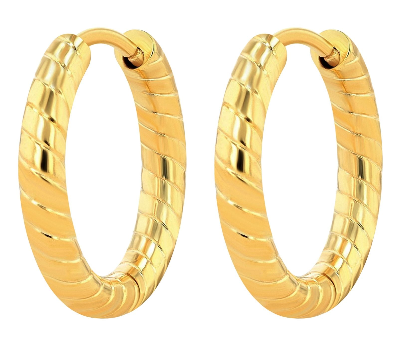 Adelia´s Klappcreolen "Ohrringe – Klappcreole aus Edelstahl" Ideal als Geschenk – dezent und elegant