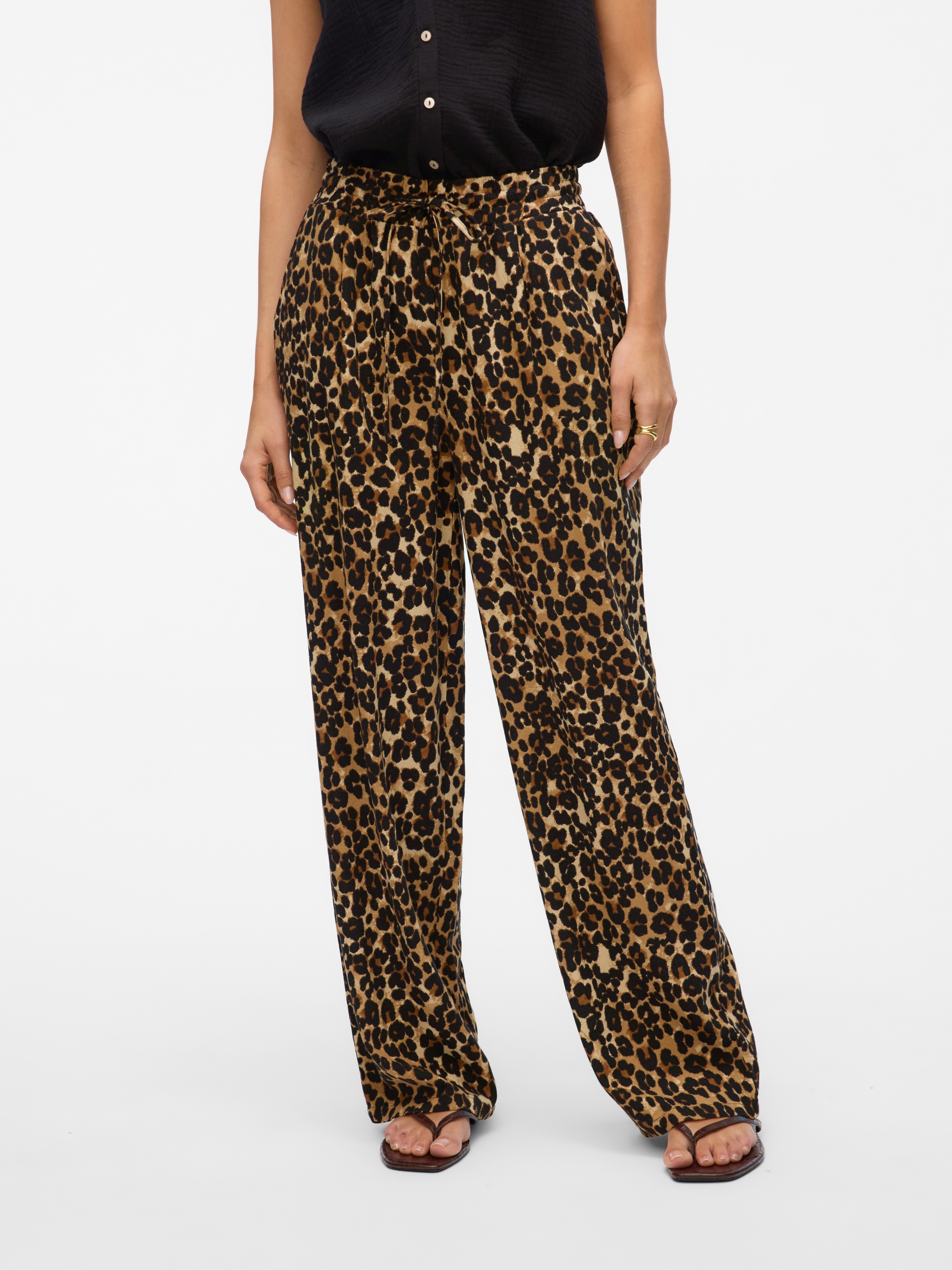 Vero Moda Schlupfhose »VMJESMILO WIDE PANTS GA NOOS«, mit Leinen