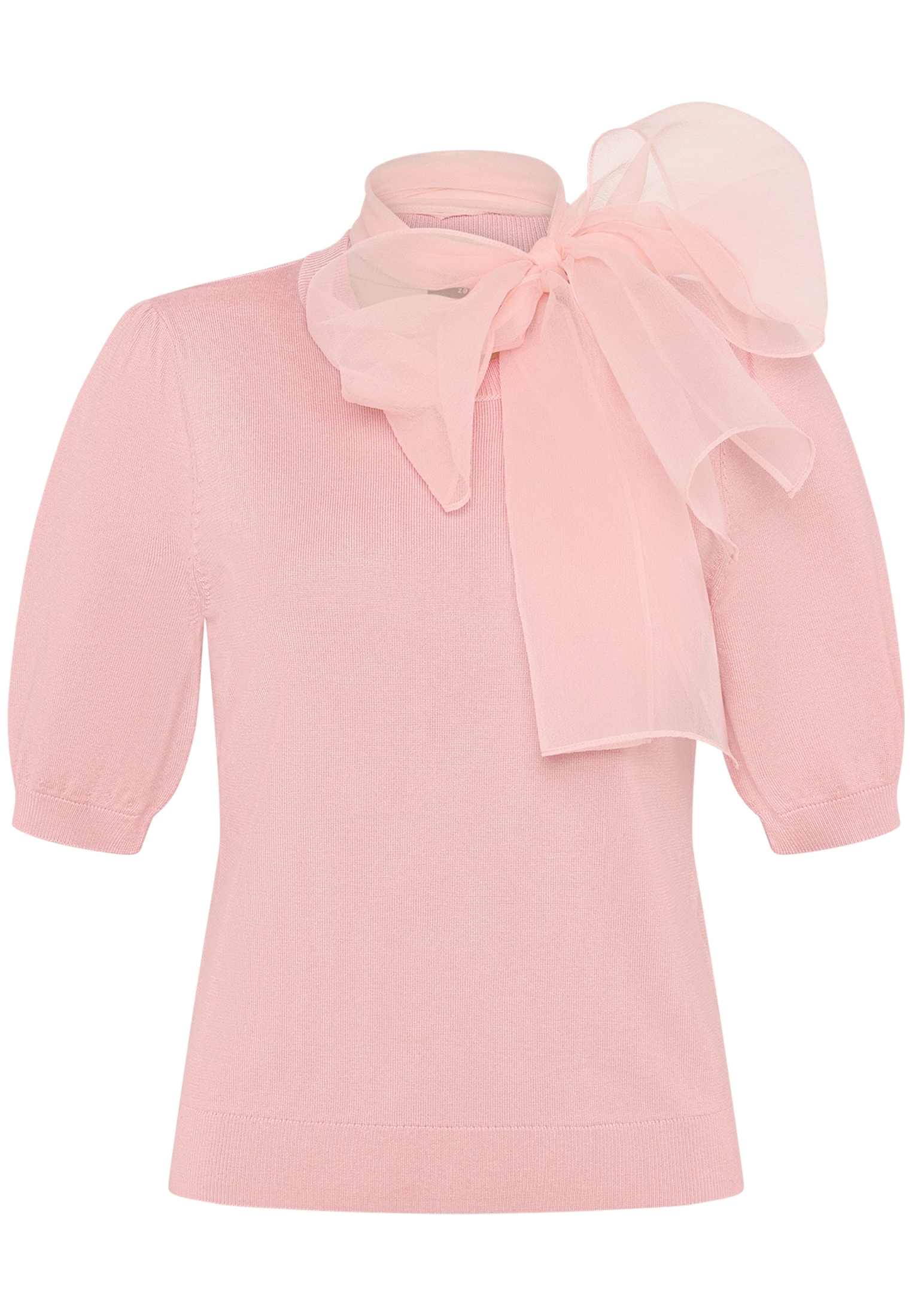 Zero Kurzarmshirt »Damen mit Schleife« 1 drapiert / gerafft