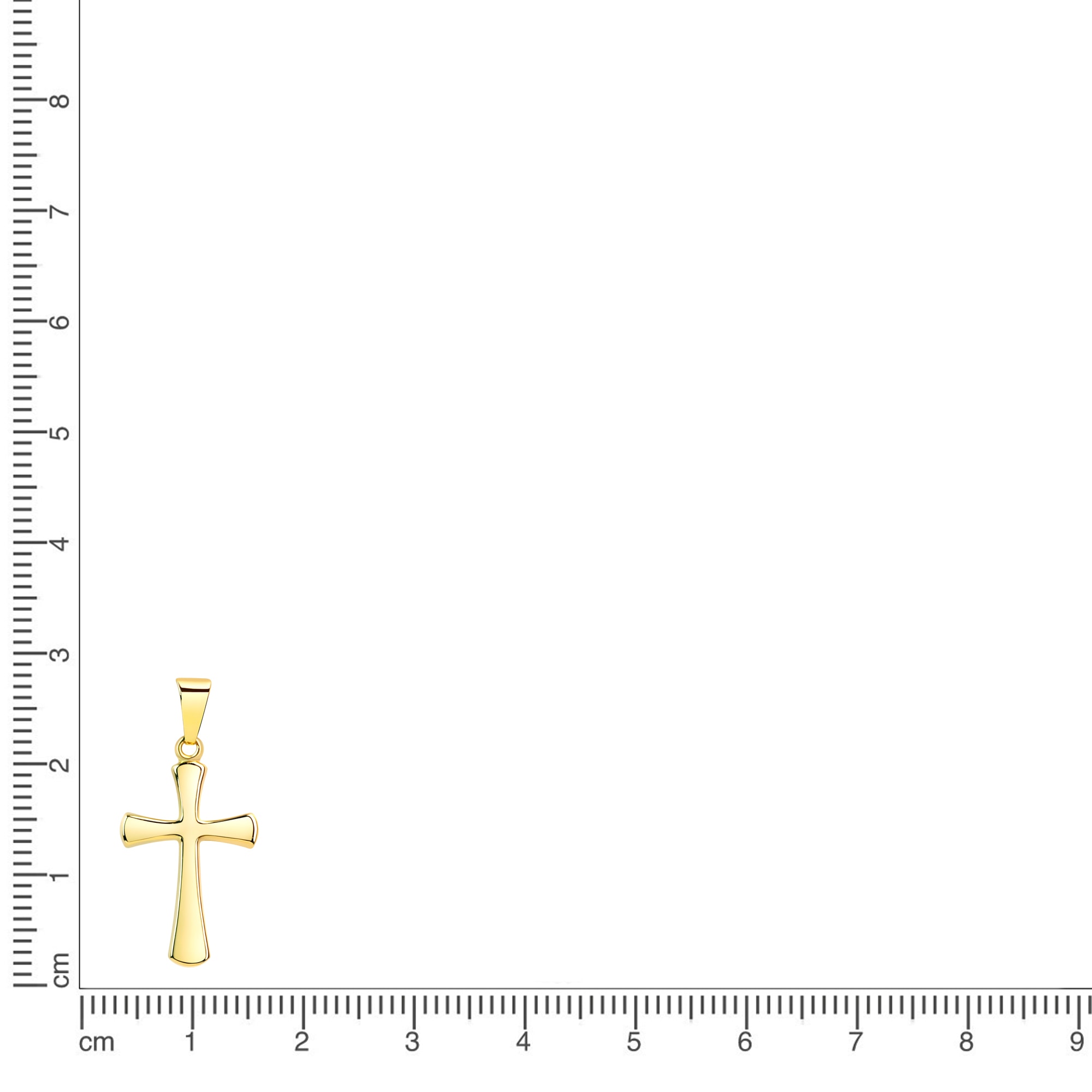 Vivance Kettenanhänger »333 Gelbgold glanz Kreuz«