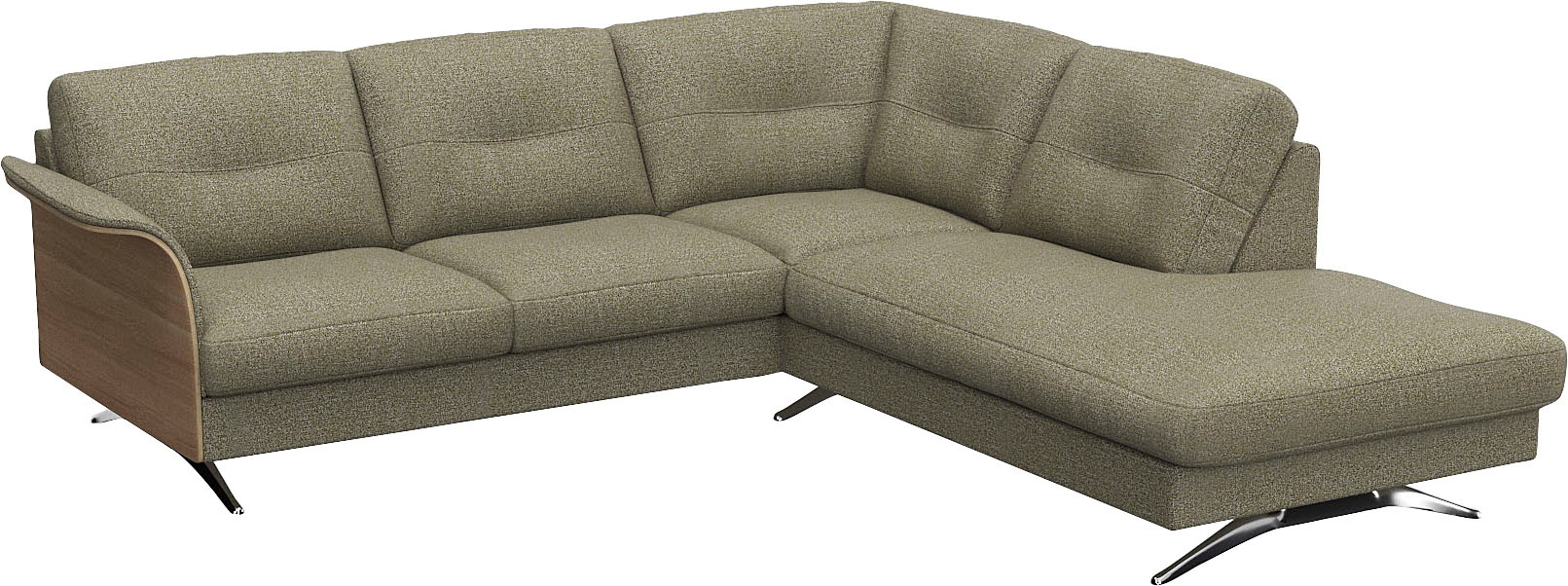 FLEXLUX Ecksofa »Glow, super bequem durch hochwertigem Sitzaufbau mit Federkern, L-Form«, Modernes skandinavisches Design