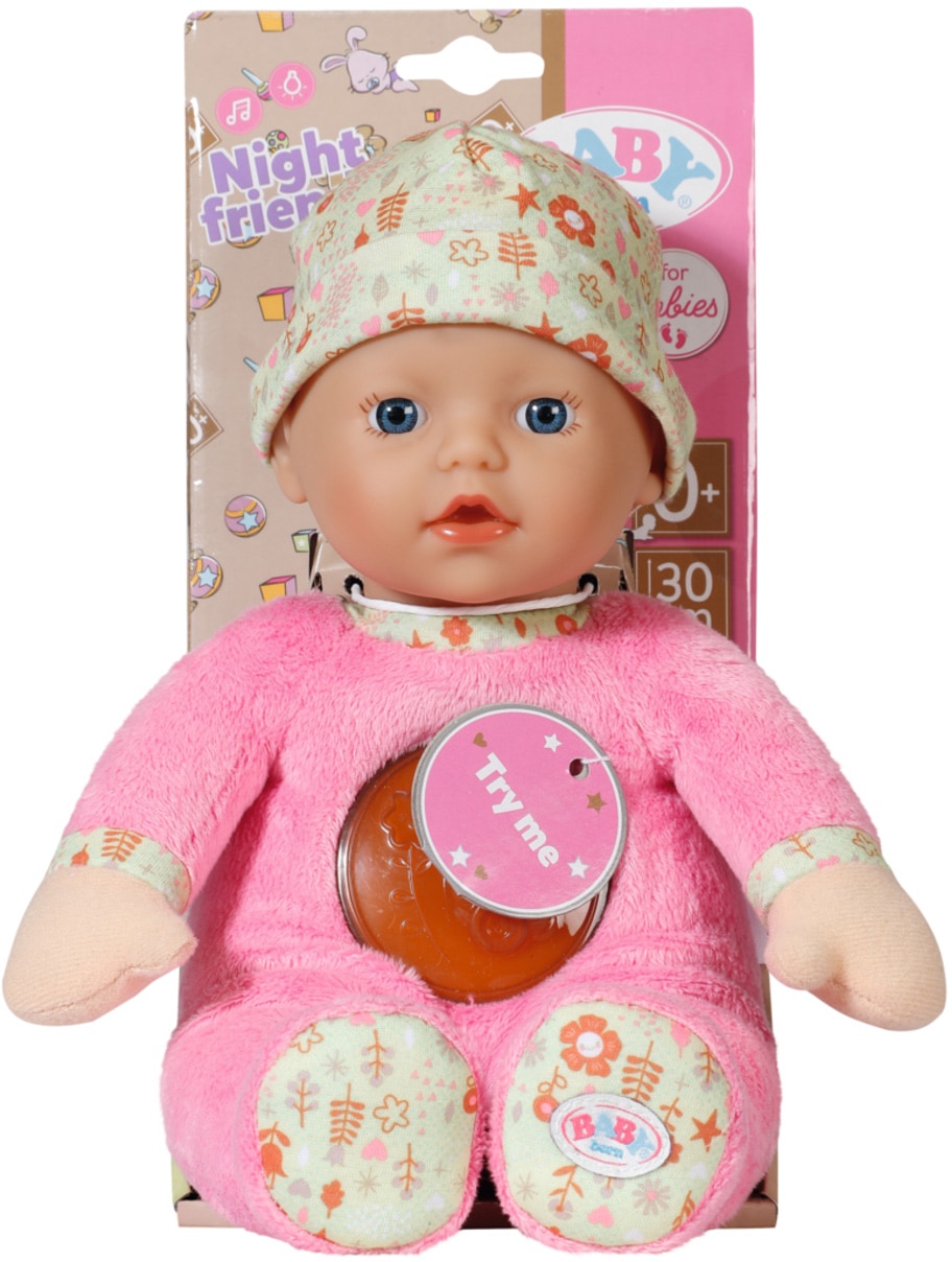 Baby Born Babypuppe »Nightfriends for babies, 30 cm«, mit Nachtlichtfunktion und Mütze mit Blumenmuster