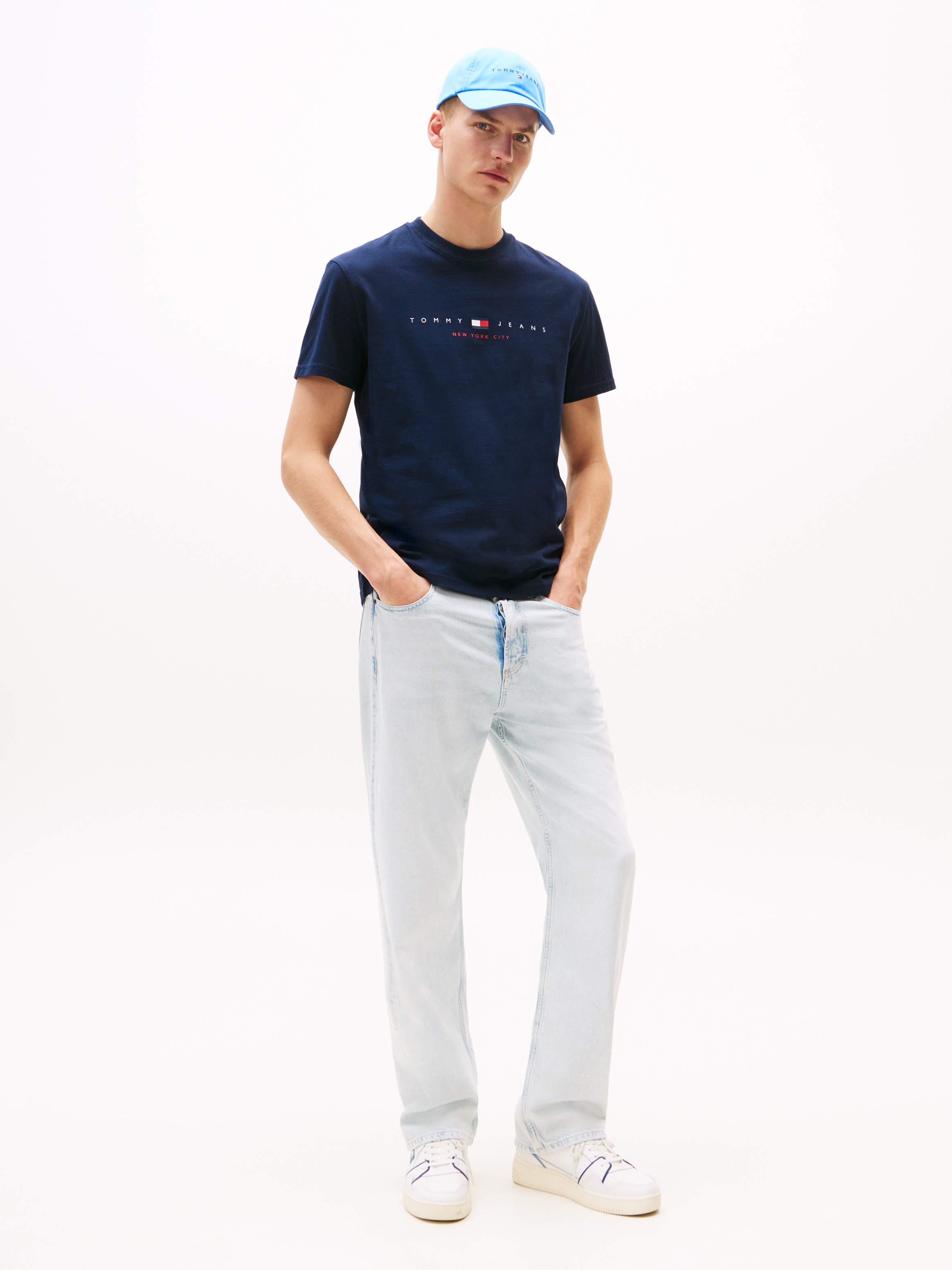 Tommy Jeans T-Shirt "TJM REG FLAG LINEAR SS TEE EXT", Mit Rundhalsausschnit günstig online kaufen