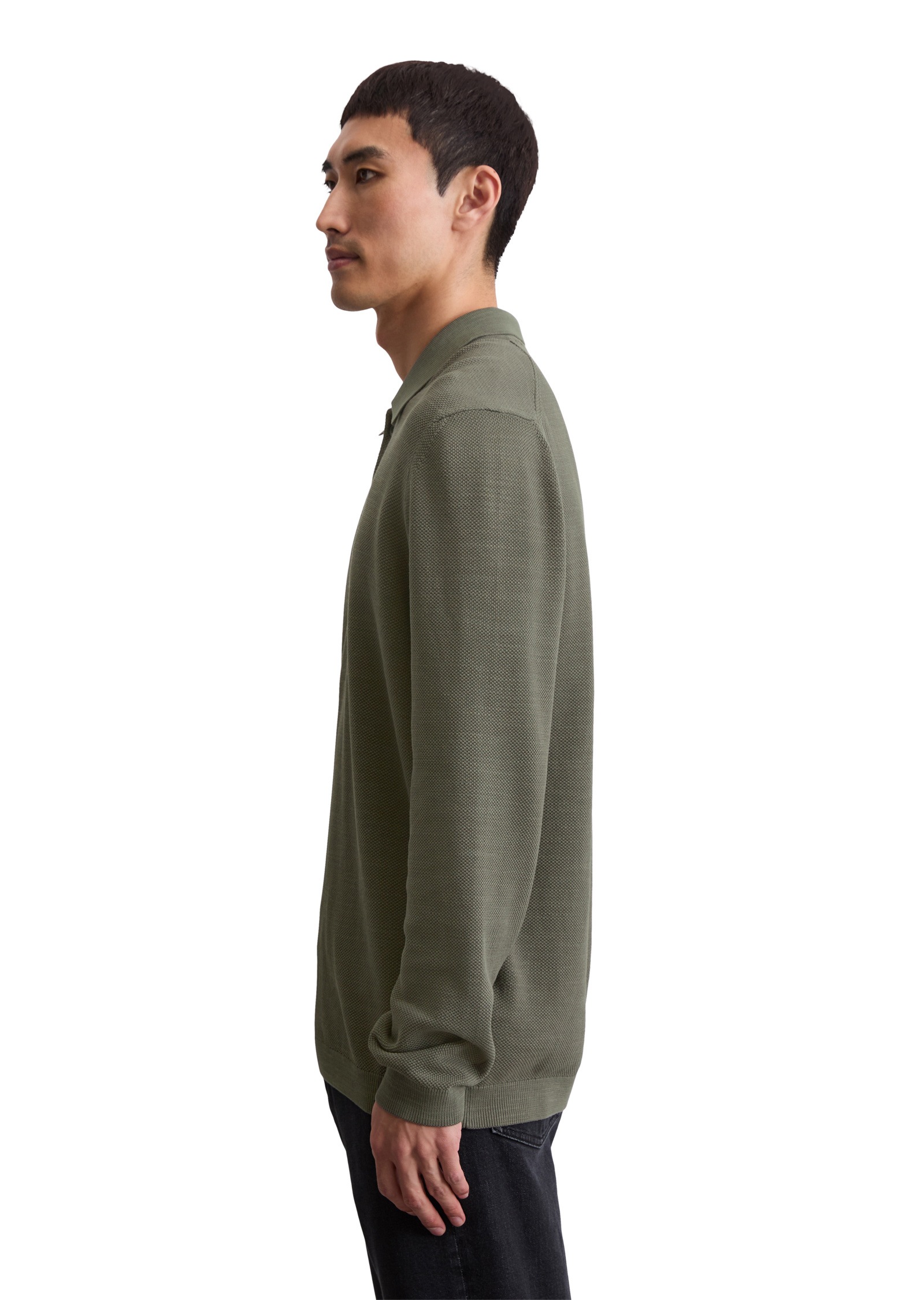 Marc OPolo Strickpullover "aus feinem Bio-Baumwoll-Piqué" günstig online kaufen