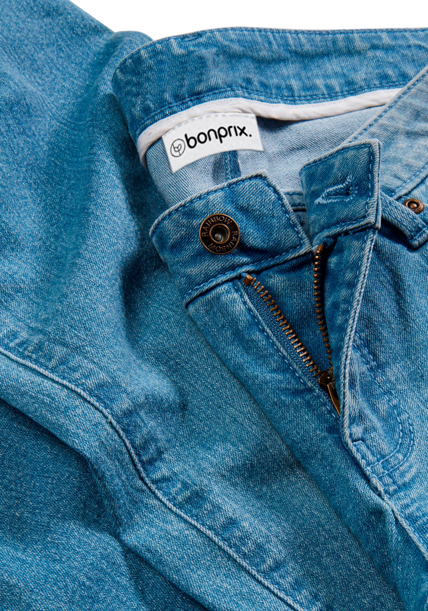 bonprix Bootcut-Jeans »Bootcut-Jeans Mid Waist, Stretch« Slim Fit Passform, Mid Waist Schnitt, mit Stretch-Anteil