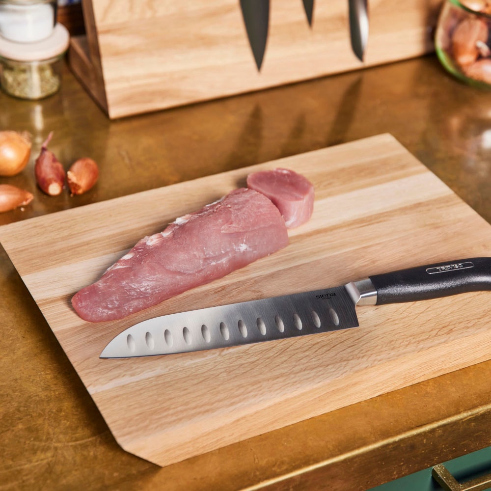 Siena Home Santokumesser »TREVISO«, (1 tlg.), asiatischer Klassiker für Gemüse und Fleisch, 18 cm