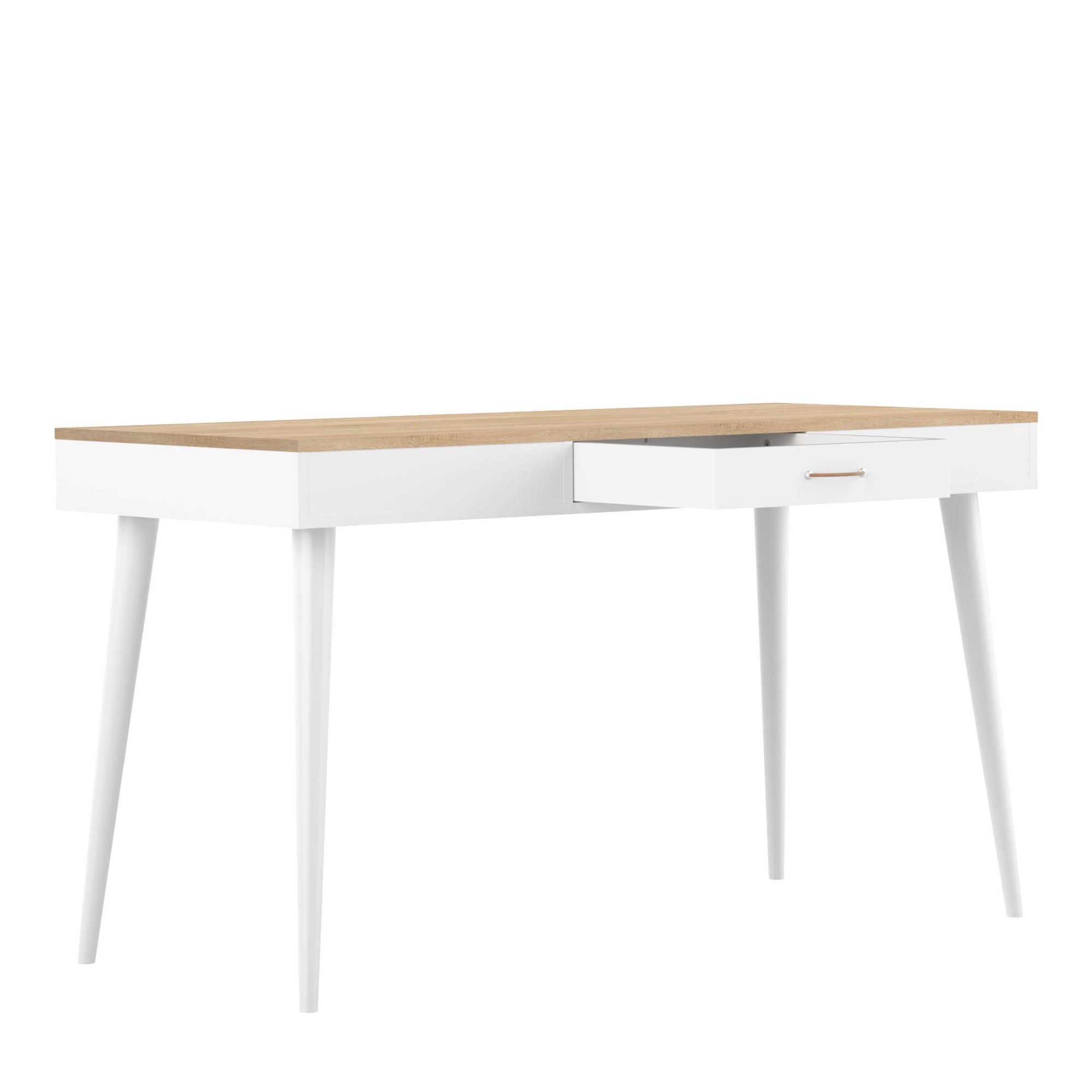 TemaHome Schreibtisch »Horizon Computertisch mit Holzbeinen, Home Office,«, 134cm Breit, mit Schublade