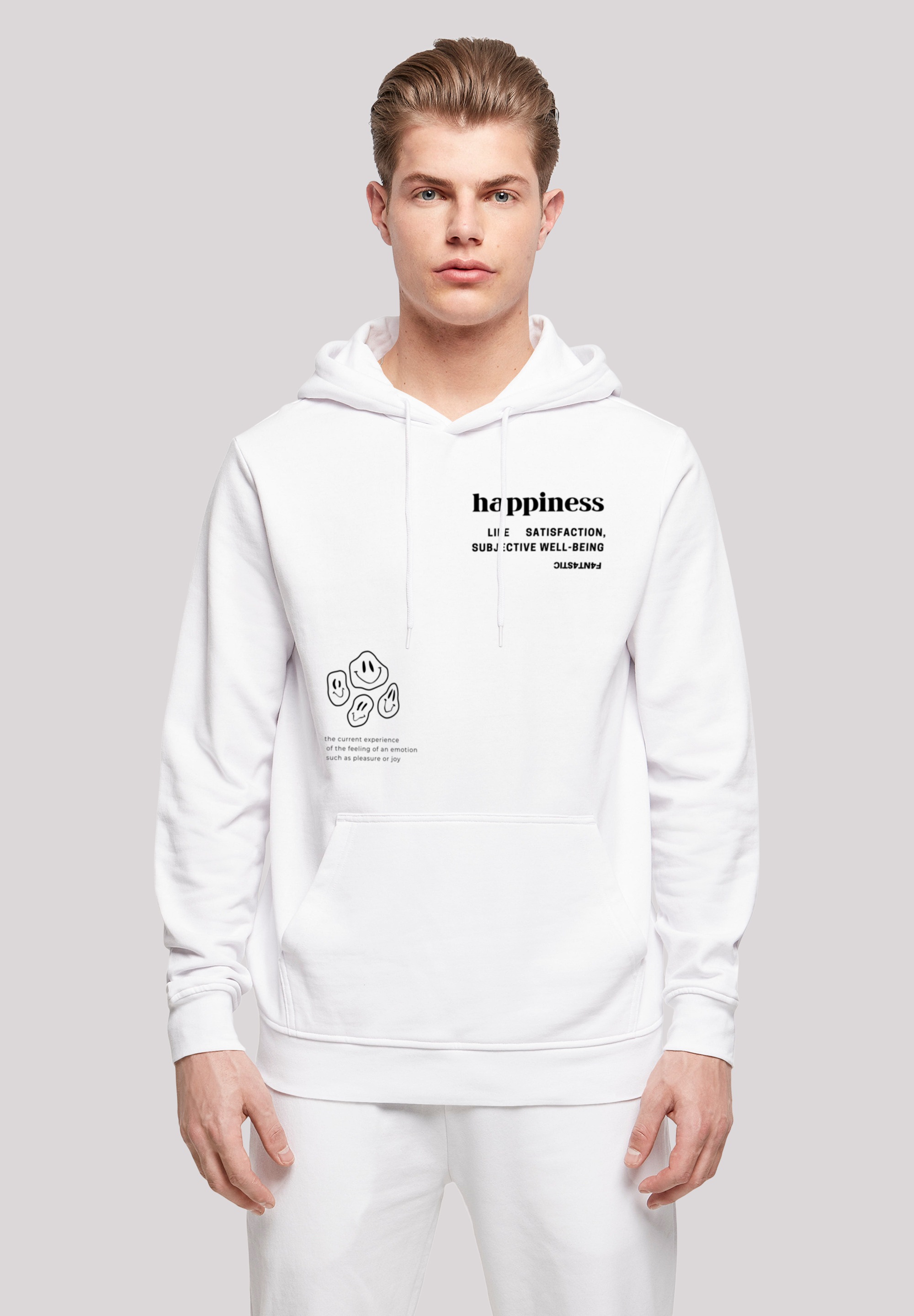 F4NT4STIC Kapuzenpullover "happiness HOODIE UNISEX", Print