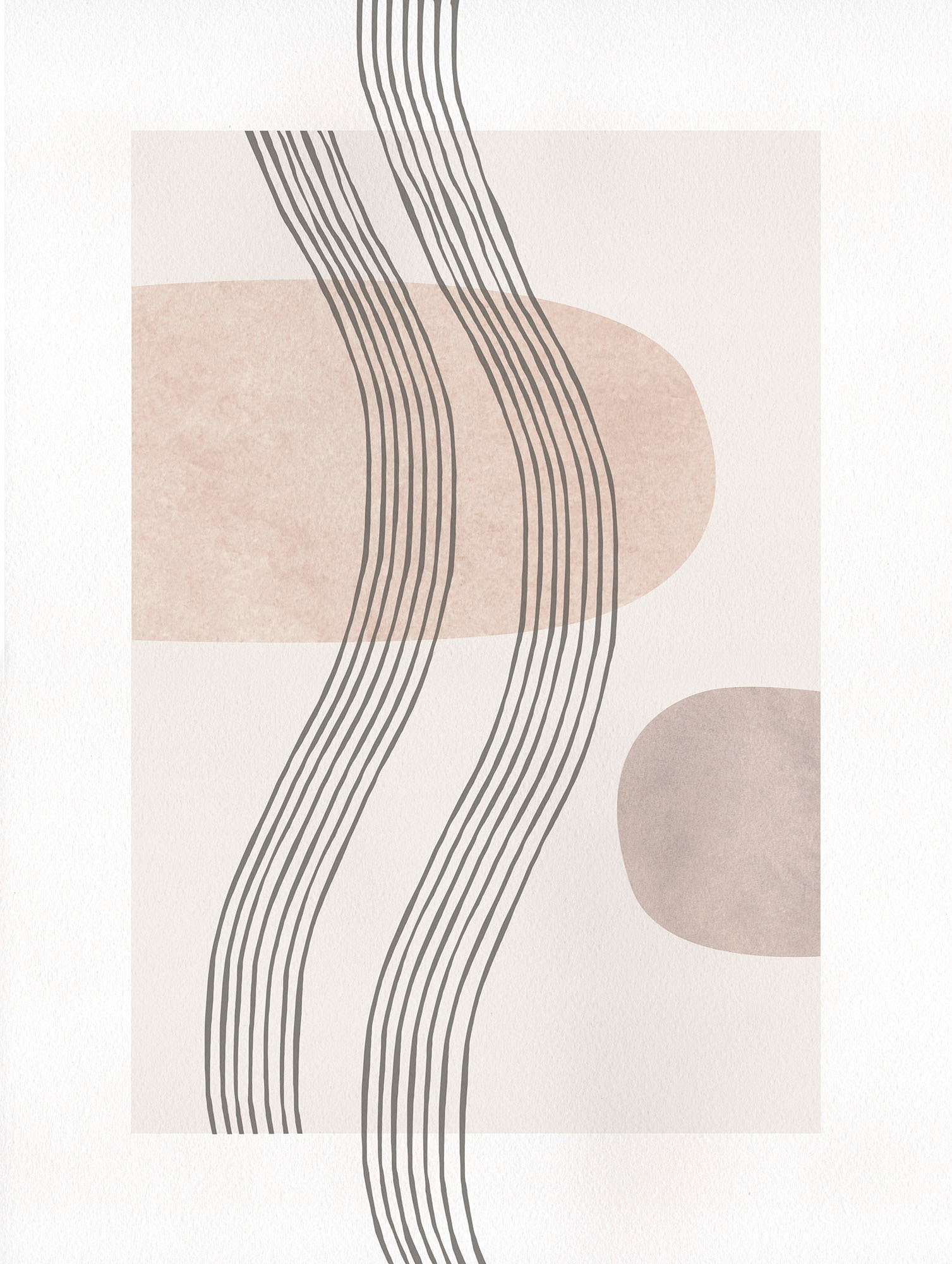 Komar Wandbild "Line Art Waves", (1 St.), Deutsches Premium-Poster Fotopapi günstig online kaufen