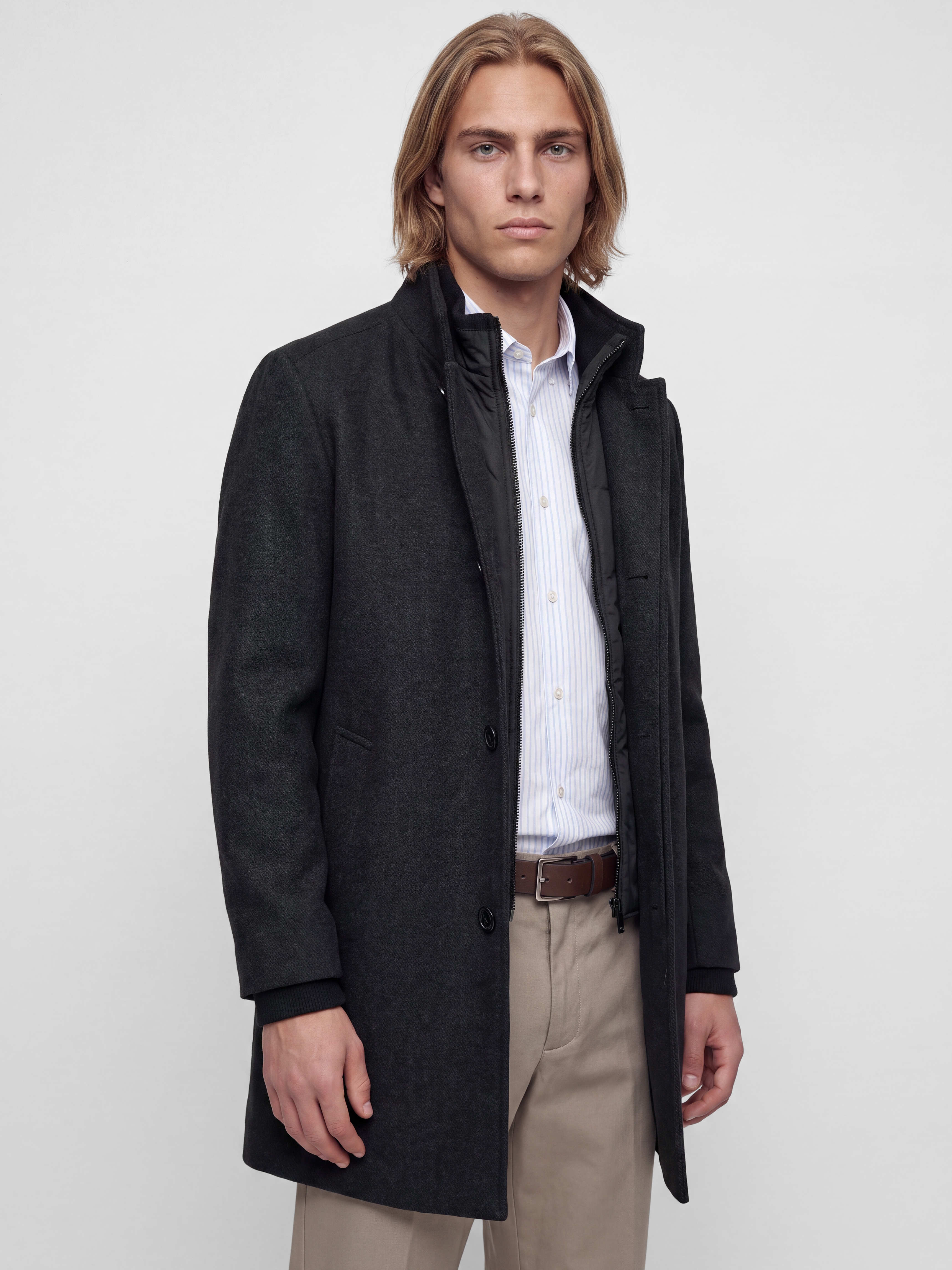 Jack & Jones Kurzmantel "JJEMELTON WOOL BLEND COAT AW26 SN" Materialmix, regular fit