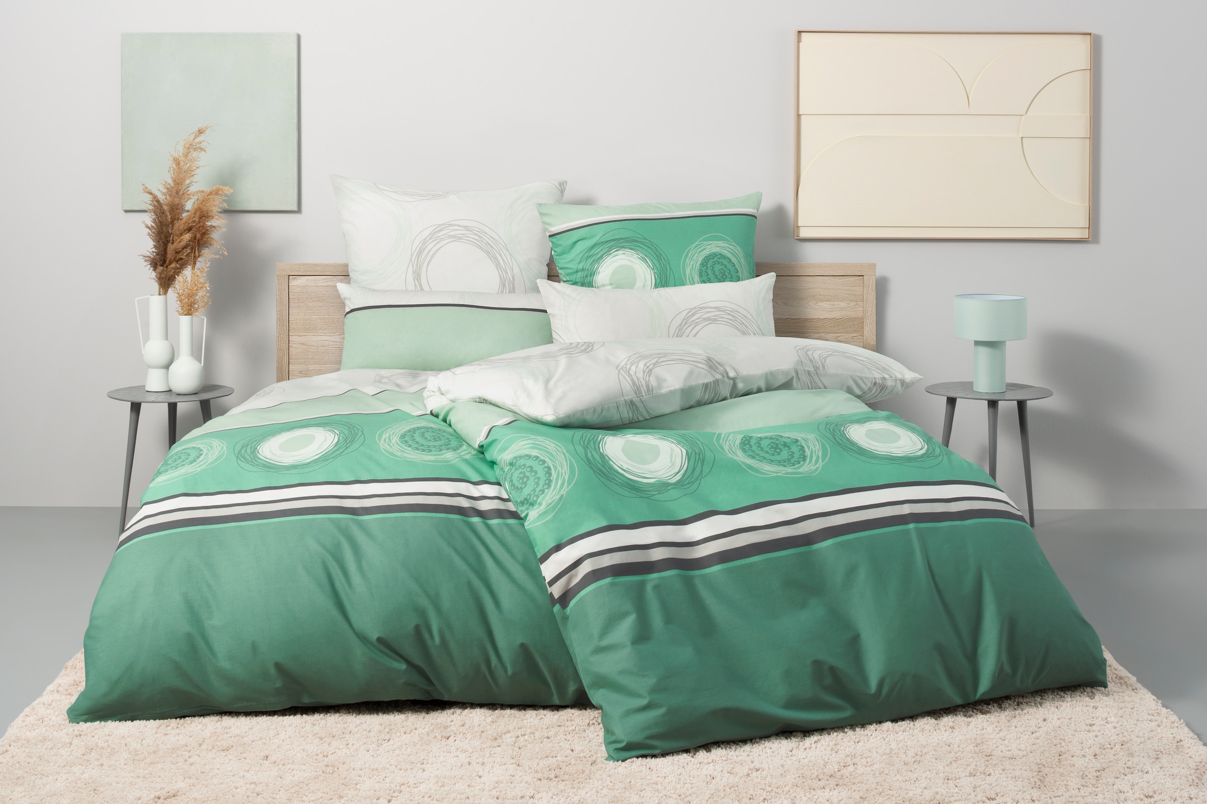 BIERBAUM Bettwäsche "Florielle" 2 Stk. in Gr. 135x200 oder 155x220 cm, 100% günstig online kaufen