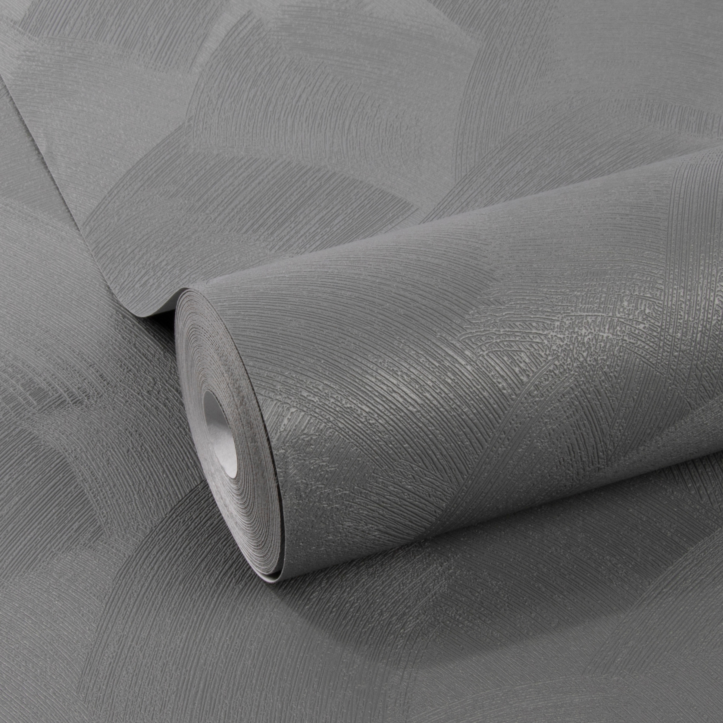 Thumbnail - WOW Vliestapete "Basic stuc" uni geprägt Grau - 10m x 52cm